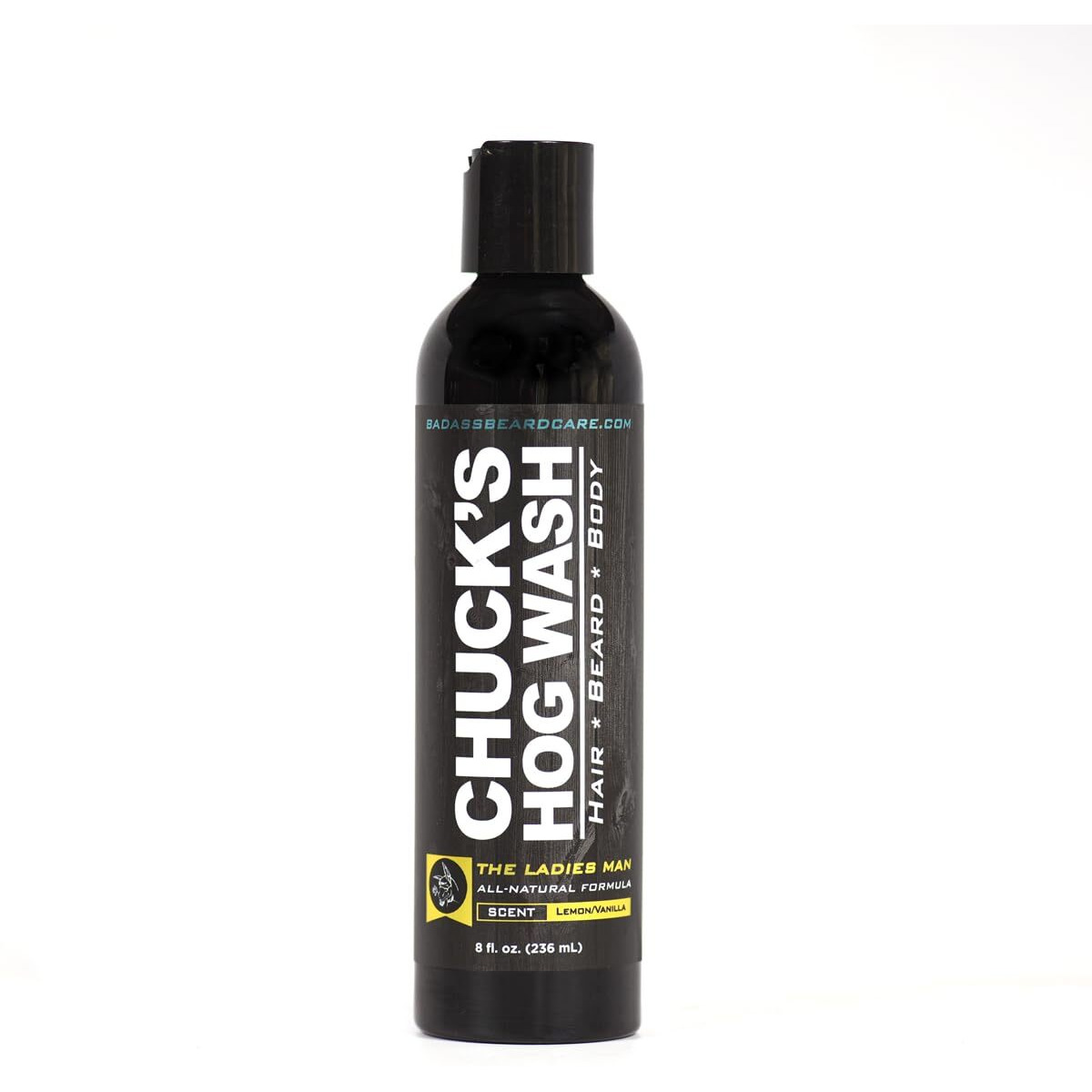 Chuck's Hog Wash - All Natural Beard And Body Wash - The Ladies Man Scent, 8Oz - Leaves Your Beard Softer Than Its Ever Been And Is Suitable For Daily Use