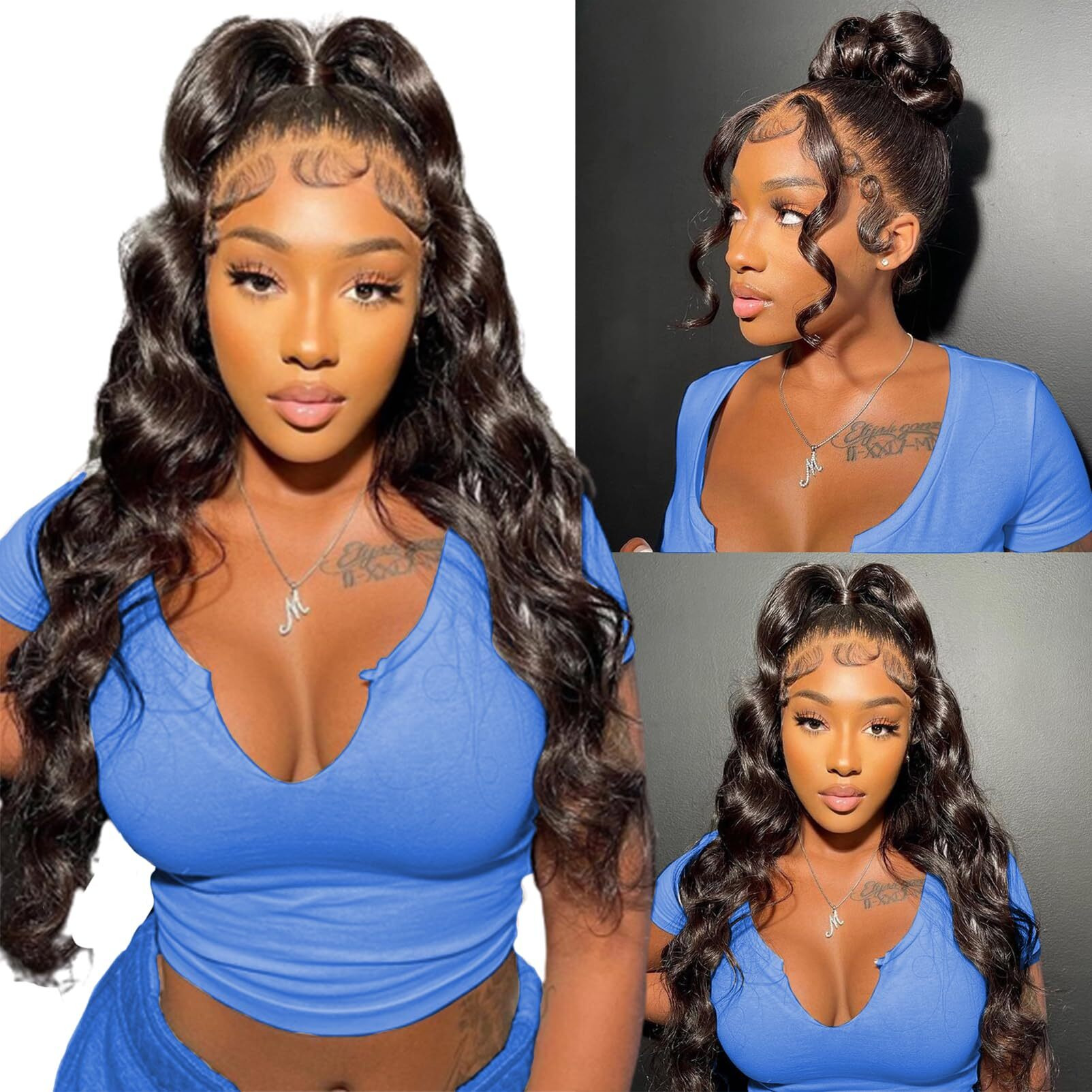 Gurxen 360 Lace Front Wigs Human Hair Body Wave Hd Lace Frontal Human Hair Pre Plucked With Baby Hair Full Lace Wig For Black Women Natural Hairline 22Inch