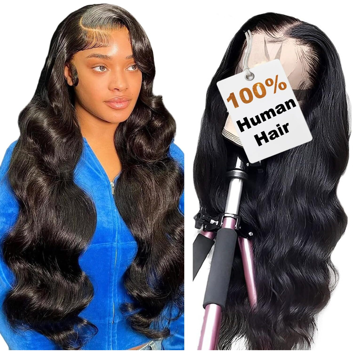200% Density 13X6 Body Wave Wig, 100% Human Hair, [2-Year Life], Skinlike Hd Lace Front Wigs Human Hair Pre Plucked, Free Part With Baby Hair, [0.1Mm Ultra-Thin Hd Lace], 26 Inch