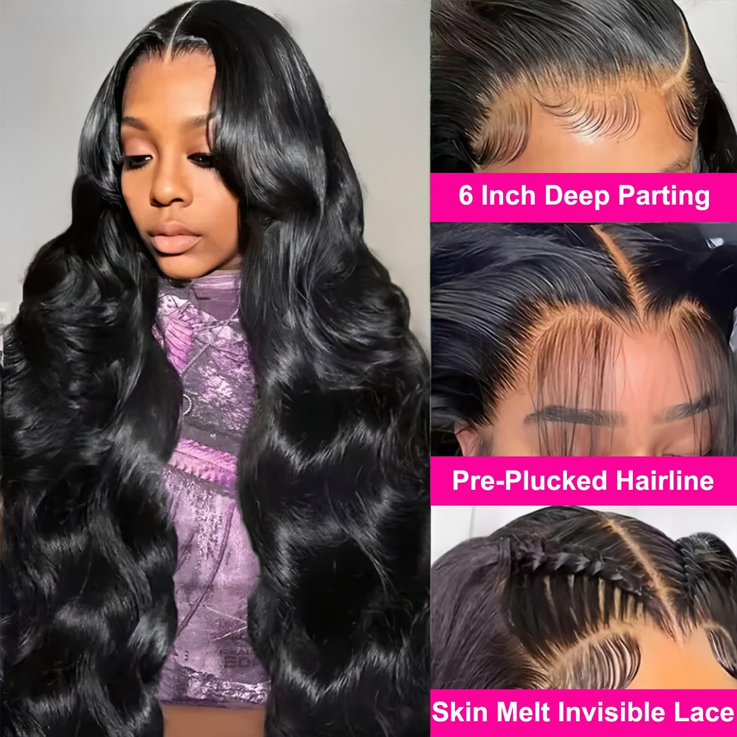 200% Density 13X6 Body Wave Wig, 100% Human Hair, [2-Year Life], Skinlike Hd Lace Front Wigs Human Hair Pre Plucked, Free Part With Baby Hair, [0.1Mm Ultra-Thin Hd Lace], 26 Inch