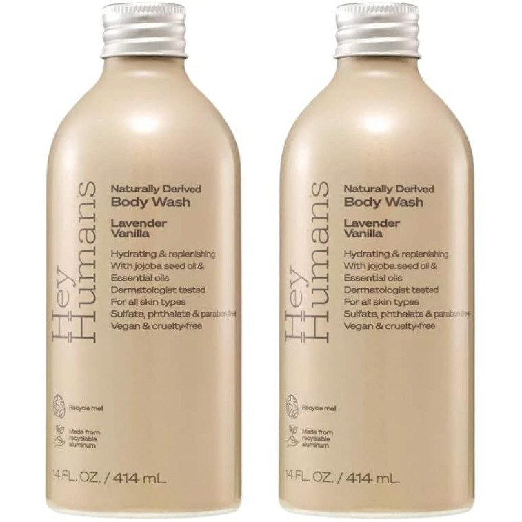 Hey Humans Body Wash Lavender Vanilla, 14 Fl Oz. (Pack Of 2)