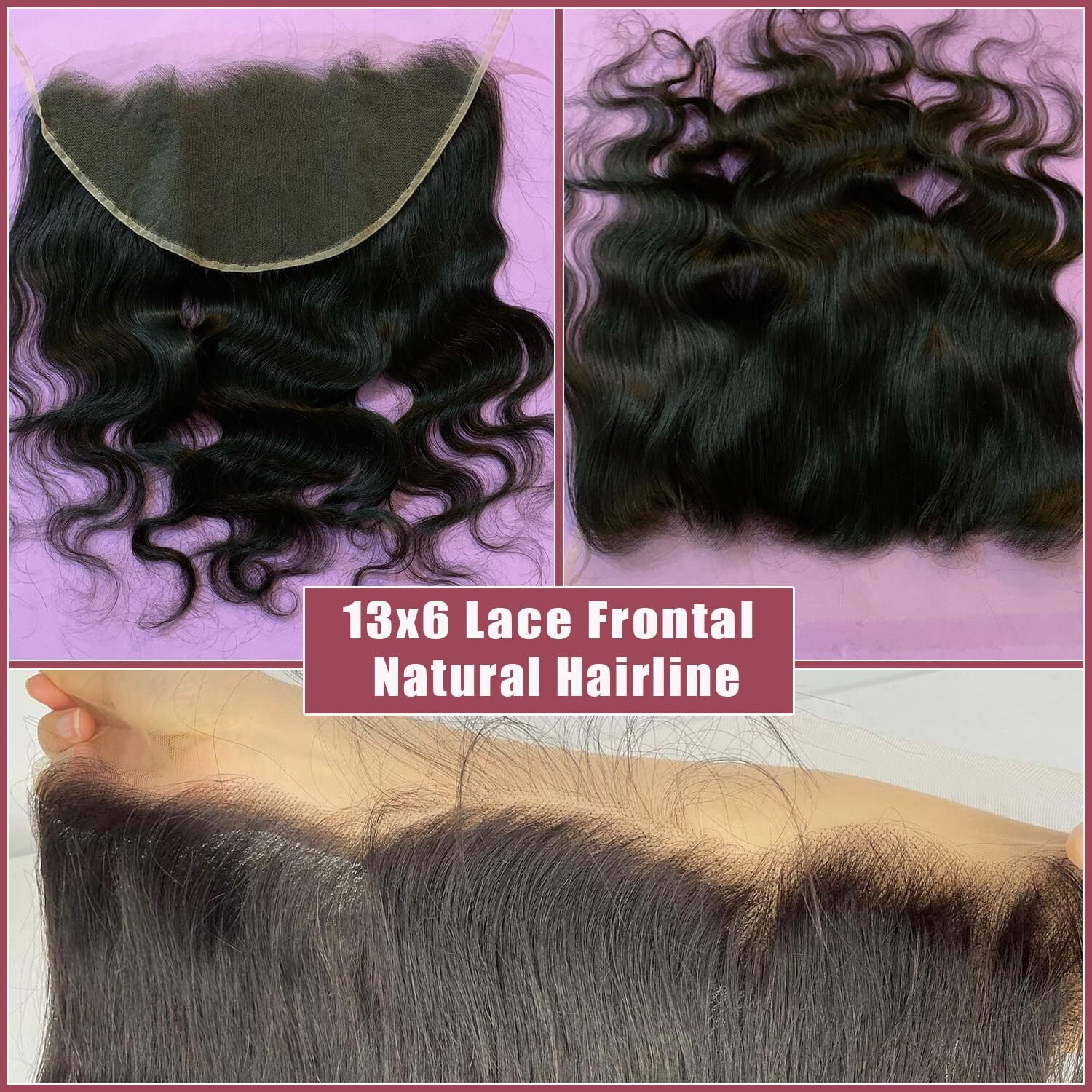 Topnormantic 13X6 Lace Frontal Body Wave, Invisible Hd Transparent Swiss Lace Frontal Pre Plucked With Baby Hair 12A Grade Brazilian Human Hair With Small Single Knots Free Part 16 Inch
