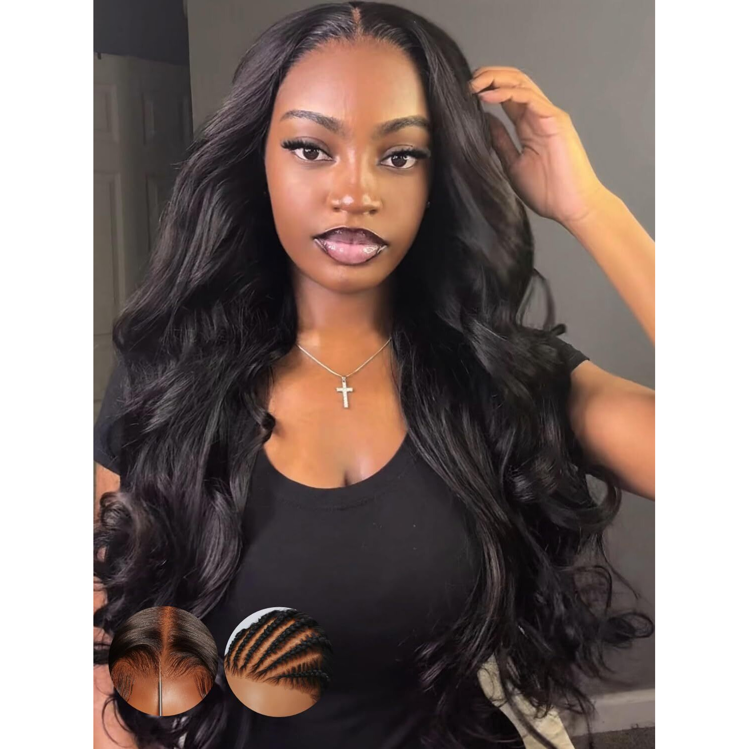 Klaiyi Wear And Go Glueless Wig Bye Bye Knots 13X4Precut Lace Front Wigs Human Hair Loose Body Wave Wig Pre Bleached Pre Everything Pre Plucked With Baby Hair 3S Ready To Wear Beginner Friendly 26Inch