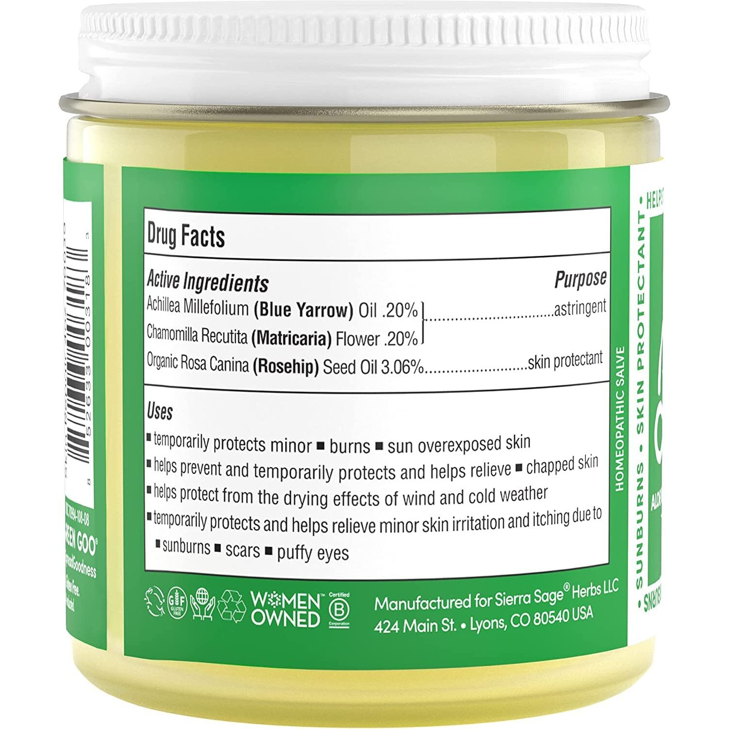 Green Goo Skin Repair Healing Salve, Natural Body & Face Moisturizer With Aloe Vera, Improves Skin's Appearance, Great For Scarring & Wrinkles, 4 Oz