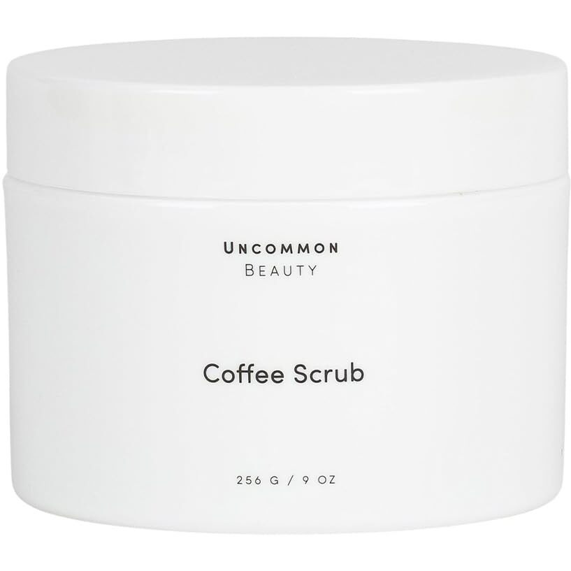 Uncommon Beauty Coffee Scrub - Exfoliating And Hydrating Body Scrub - Dry Scrub With Coconut Oil And Cocoa Butter - All Skin Types, Vegan, Cruelty Free, Synthetic Fragrance Free, 9 Oz