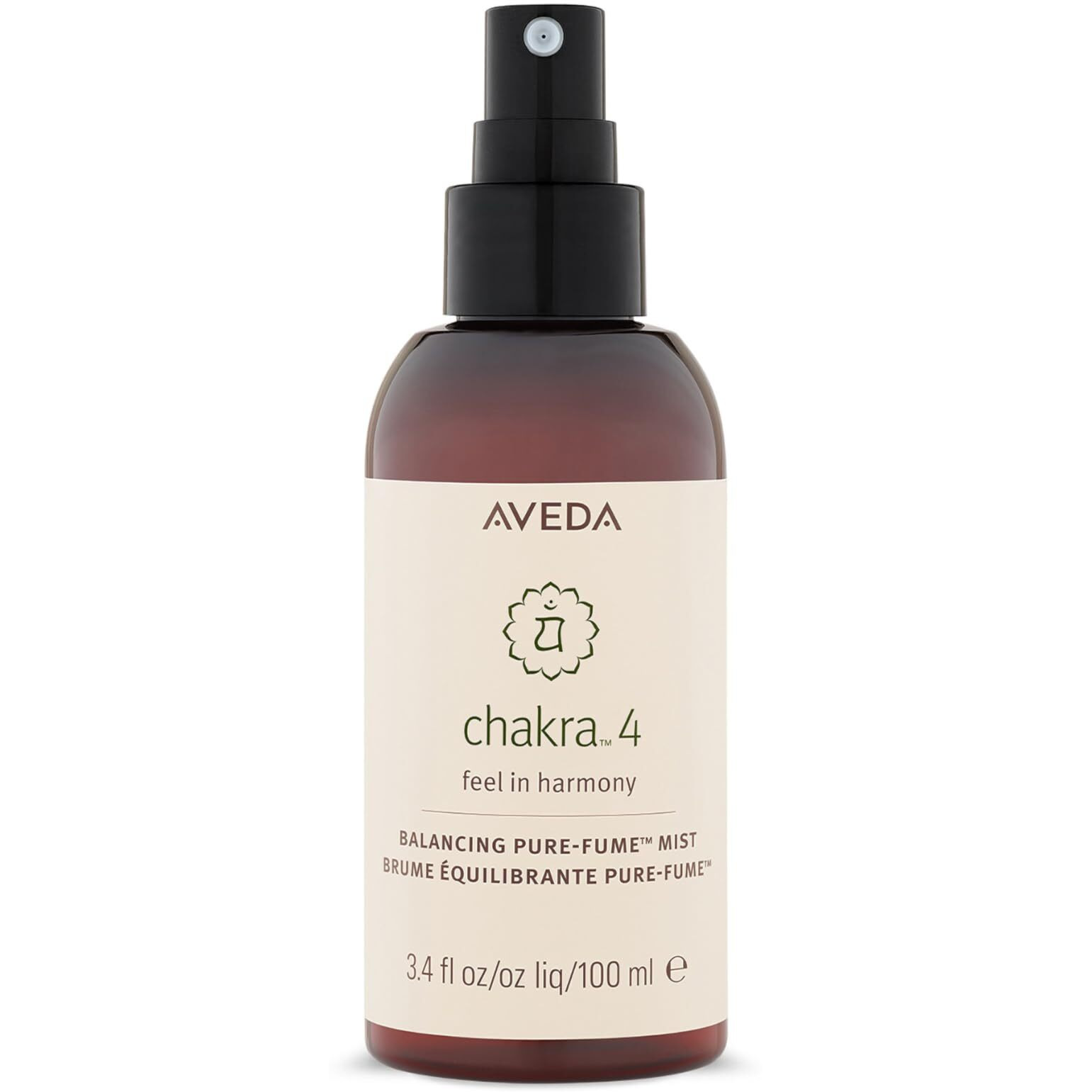 Aveda Chakra 4 Balancing Pure-Fume Mist Heart | Body & Room Spray | Balances Power Chakra | With Sandalwood, Organic Mandarin & Palmarosa, 3.4 Fl Oz