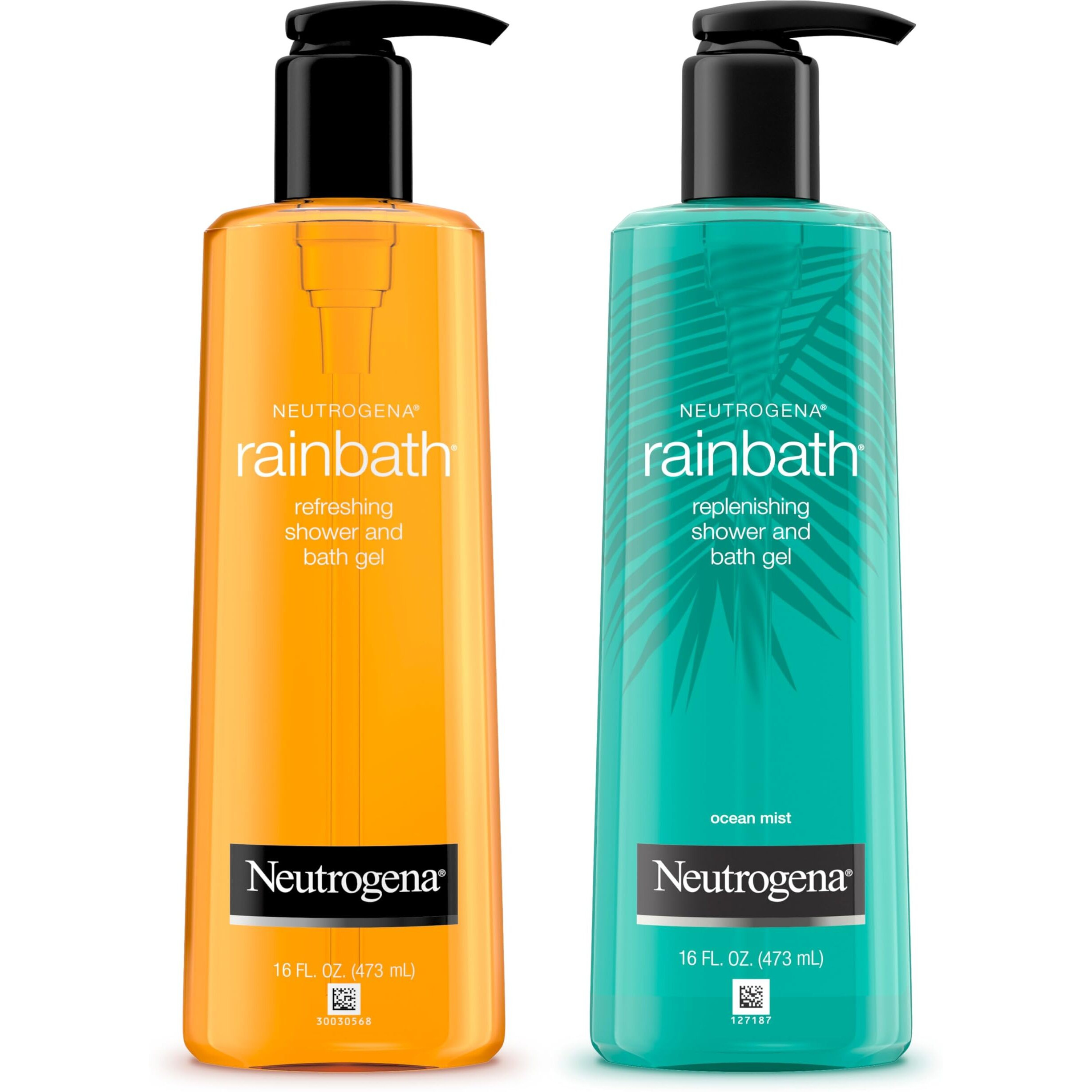 Neutrogena Rainbath Refreshing & Cleansing Shower & Bath Gel, Moisturizing Daily Body Wash & Shaving Gel For Soft Skin, Two Pack Including Ocean Mist & Original Scents, 16 Fl. Oz, 2 Pack