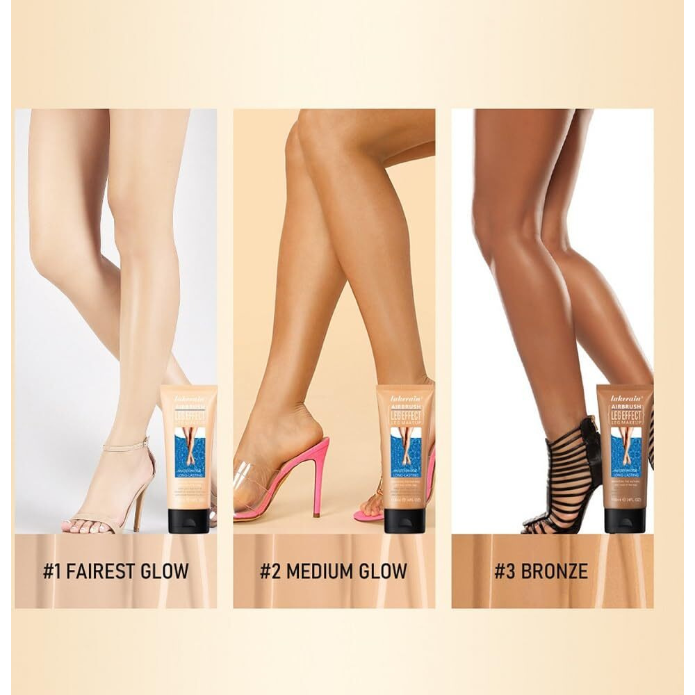 Leg Makeup Waterproof No Transfer,Leg And Body Scar Cover Up,Tattoo Cover Up Makeup Waterproof,Long Last Body Foundation (3 Bronze, 4 Fl Oz)