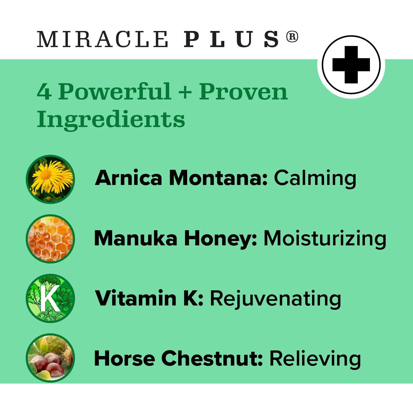 Miracle Plus Natural Arnica Bruise Body Gel | Arnica Montana Lotion For Thin Skin Bruising And Swelling After Surgery | Extra Strength Vitamin K Cream | Skin Care Ointment For Bruises, 2-Pack