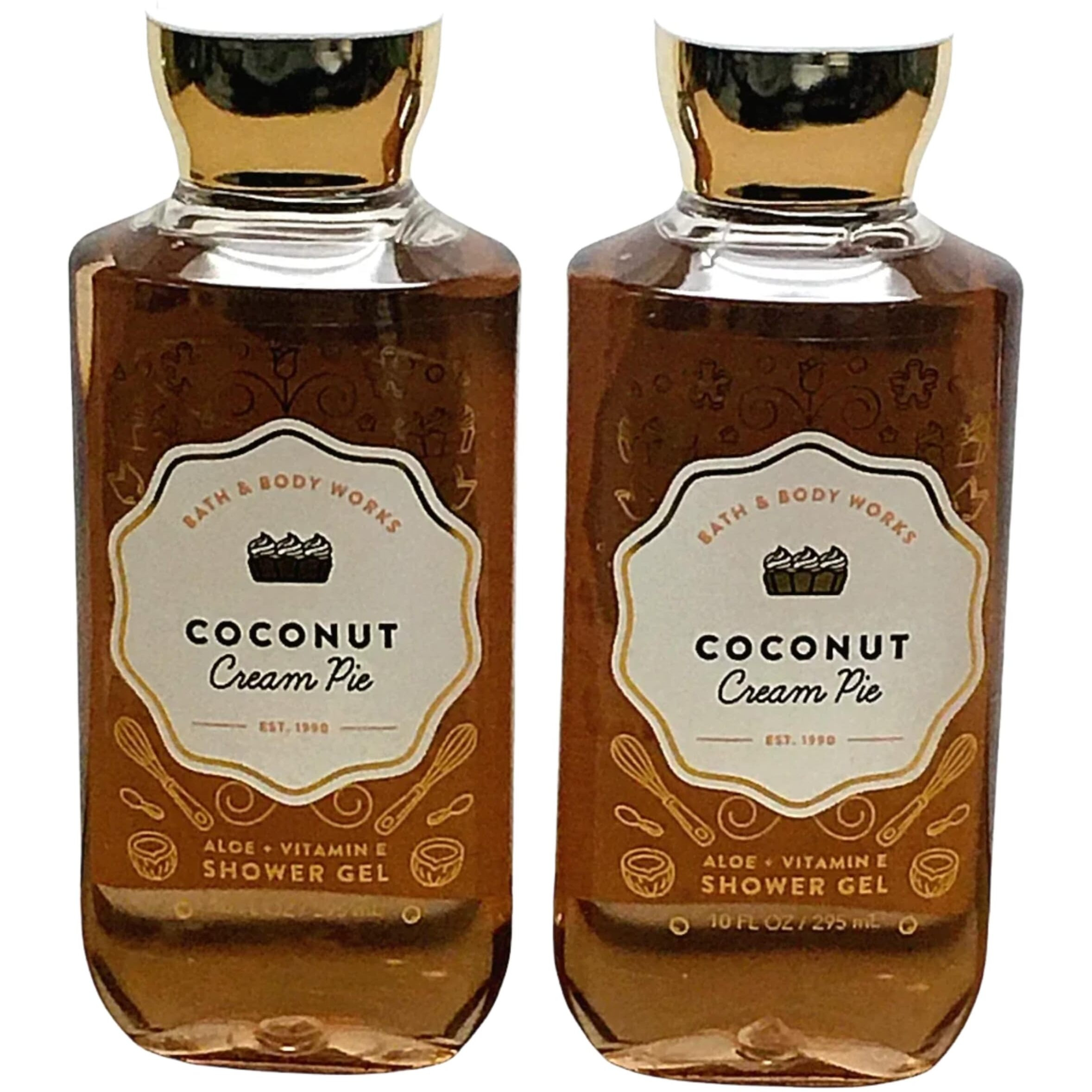 Bath And Body Works Coconut Cream Pie Shower Gel Gift Sets 10 Oz 2 Pack (Coconut Cream Pie)