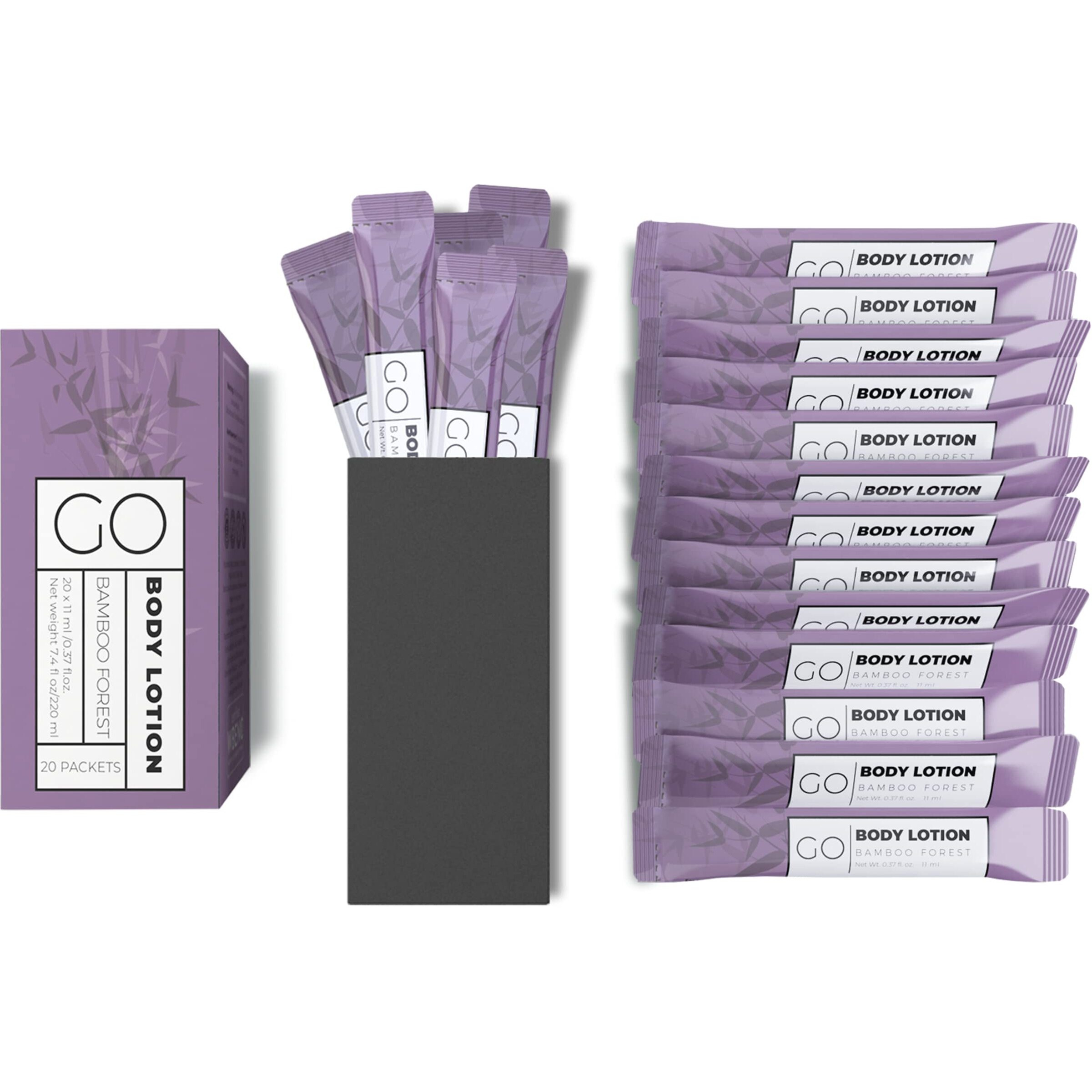 Go Essentials Travel Lotion Packets - Single Use Body And Hand Lotion For Hydrated Skin And Travel Size Toiletries - Bulk Travel Size Lotion Packets. Womens Gift Set, Homeless Supplies Bulk Lotion