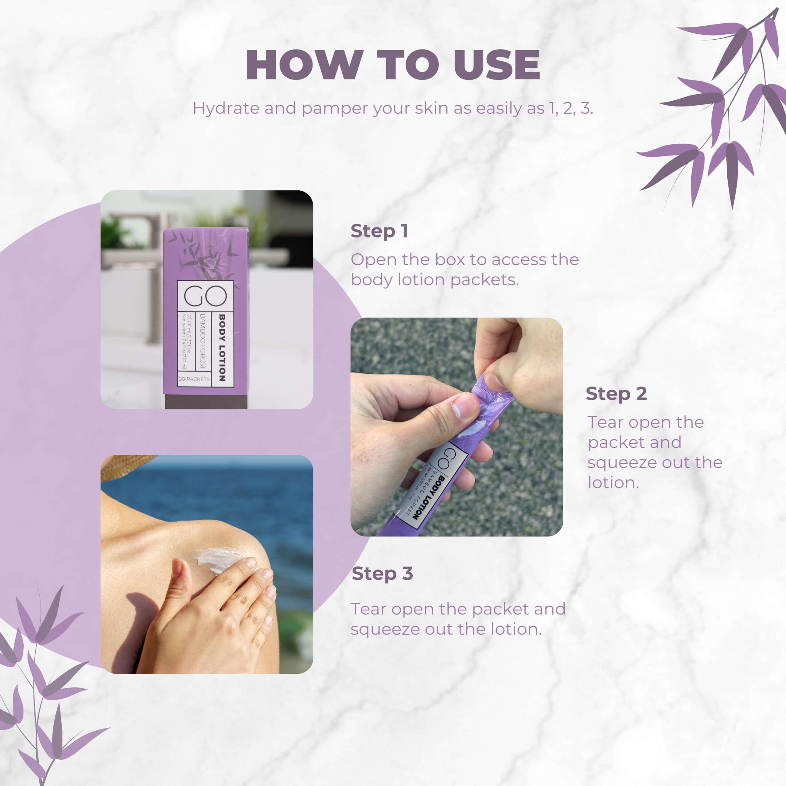 Go Essentials Travel Lotion Packets - Single Use Body And Hand Lotion For Hydrated Skin And Travel Size Toiletries - Bulk Travel Size Lotion Packets. Womens Gift Set, Homeless Supplies Bulk Lotion