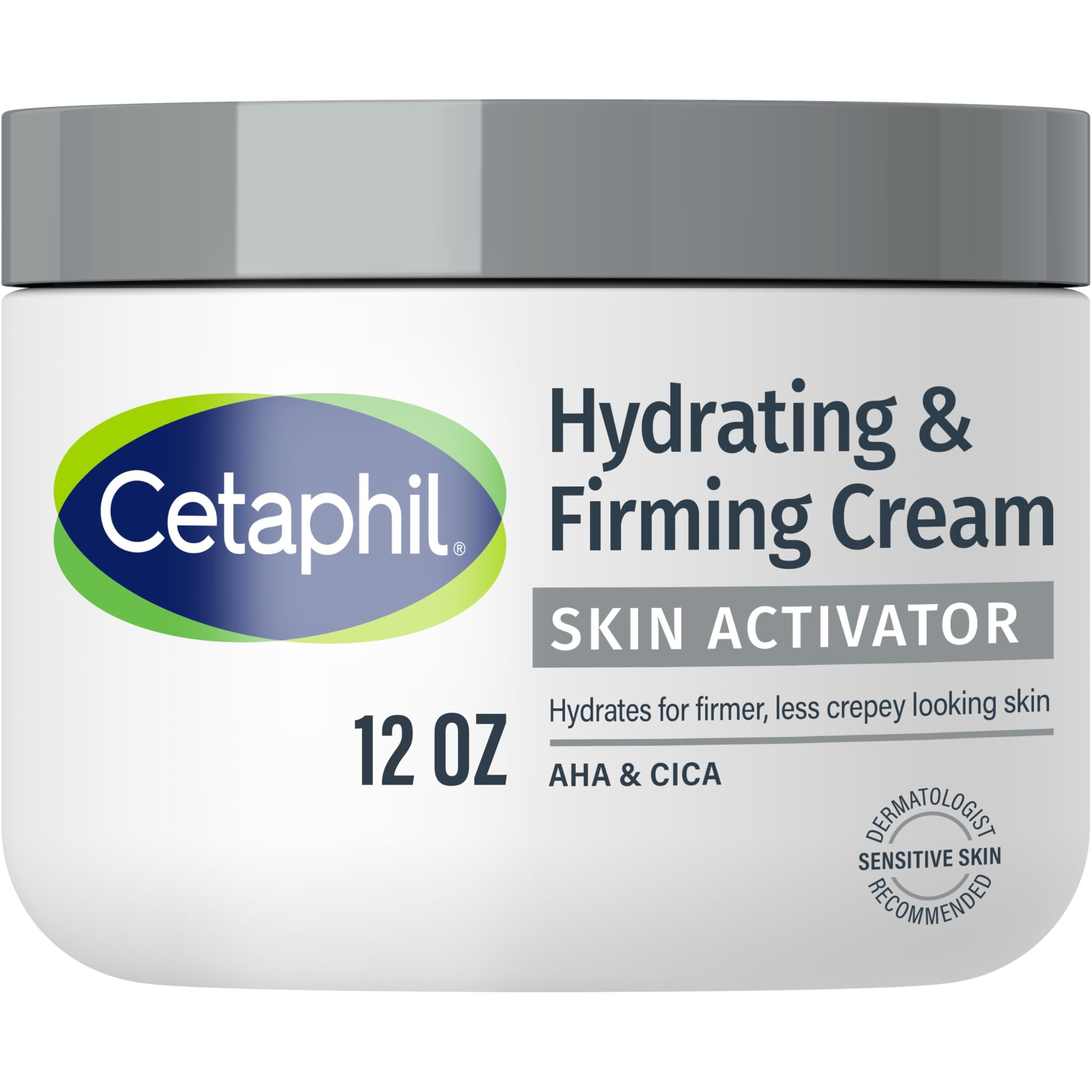 Cetaphil Skin Activator Hydrating & Firming Body Cream 12Oz, Mandelic Acid (Aha) And Centella Asiatica (Cica) Cream, Hydrates And Firms Aging Skin, Anti-Aging Skin Care, 12 Oz