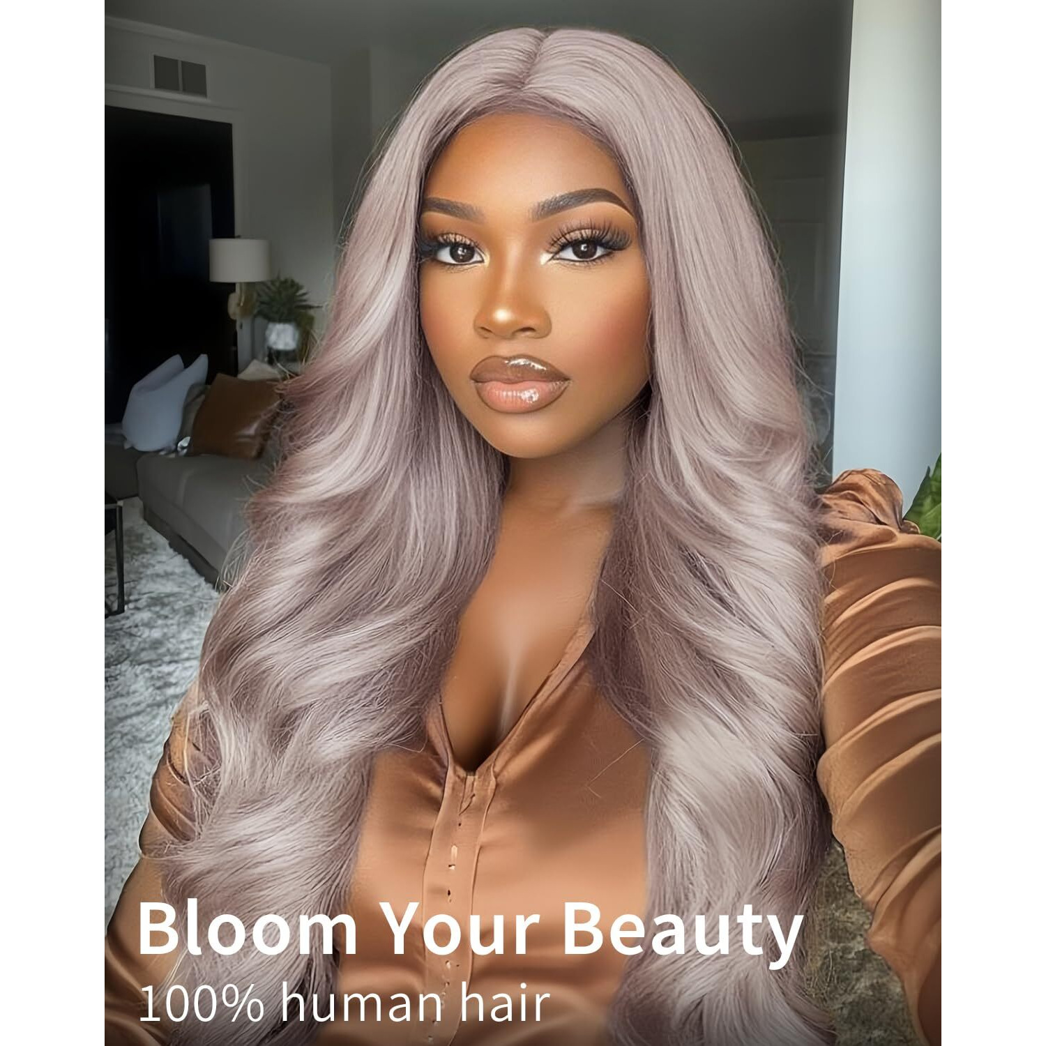 Puhpuh Ash Blonde Lace Front Wig Human Hair 200% Density 13X6 Full Frontal Hd Transparent Lace Wigs Pre Plucked Body Wave Hd Transparent Lace Front Wig For Black Women Bleached Knots 22 Inch