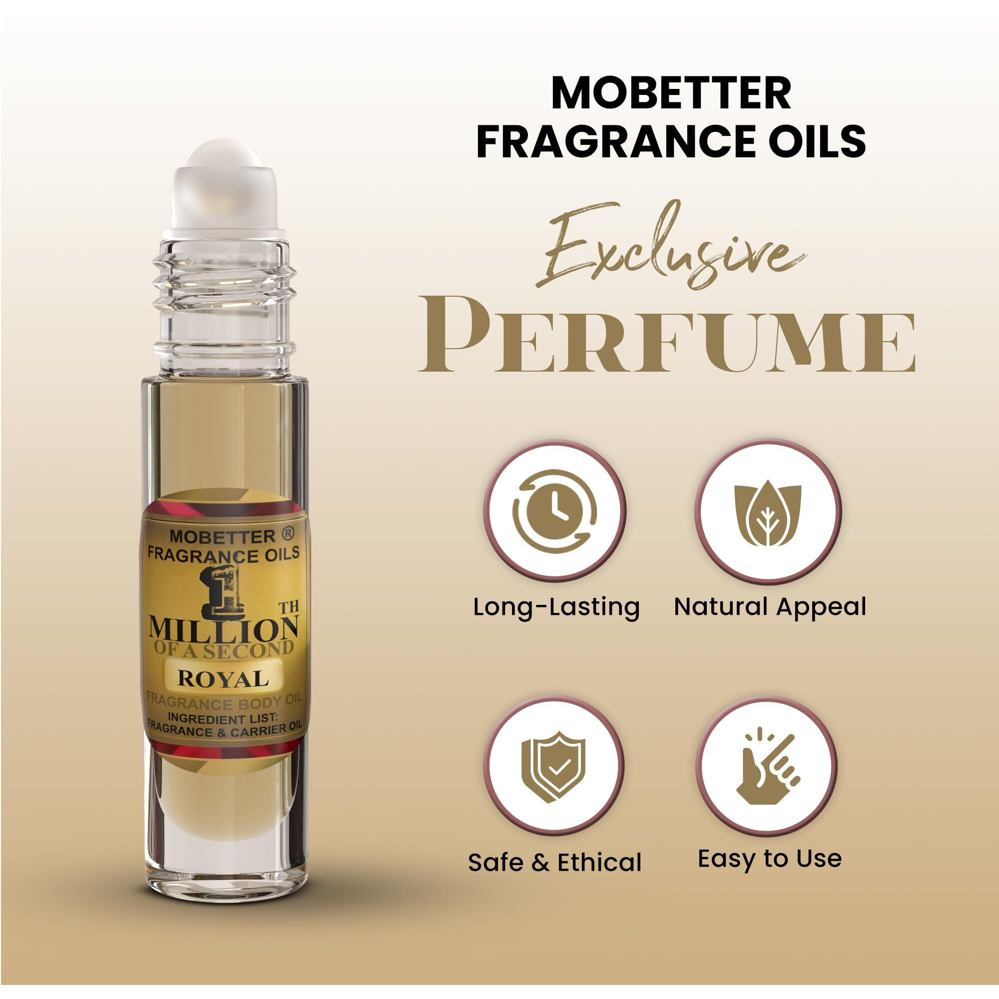 Mobetter Fragrance Oils 1 Millionth Of A Second Royal Men Cologne Body Oil