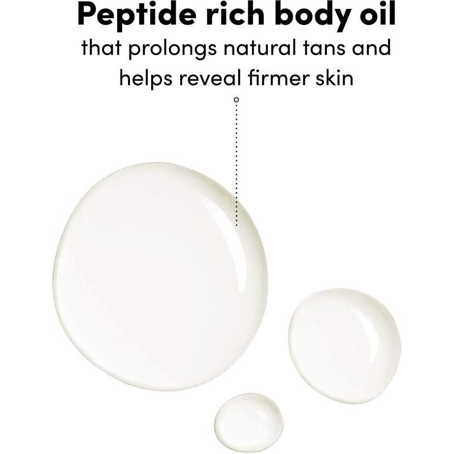 Coco & Eve Firming & Tan Prolonging Peptide Body Oil. Up To 28 Days Natural Tan Extender. After Sun Care With Tropical Oils, Vitamins C & E For Nourished, Glowy & Visibly Firmer Skin. (5.75 Fl Oz)