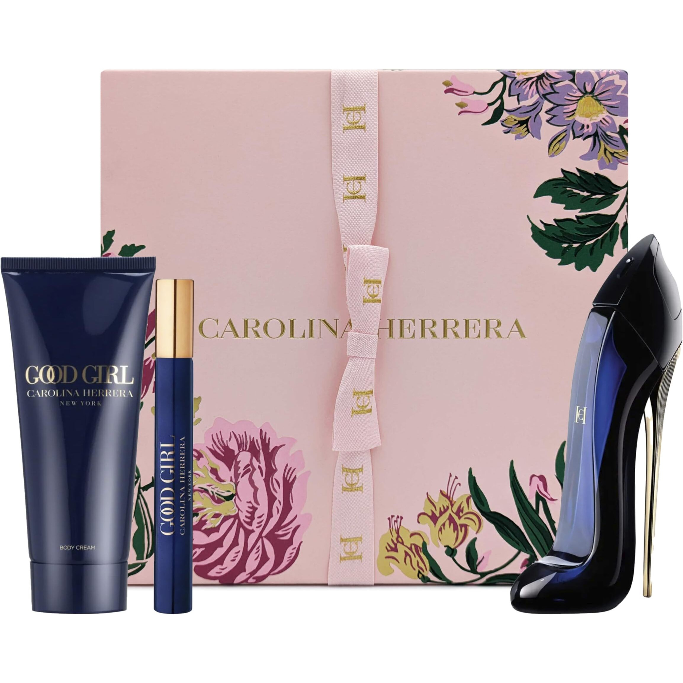 Carolina Herrera Good Girl 3 Pieces Gift Set For Women (2.7 Ounce Eau De Parfum Spray + 3.4 Ounce Body Lotion + 0.3 Eau De Parfum Mini Spray)