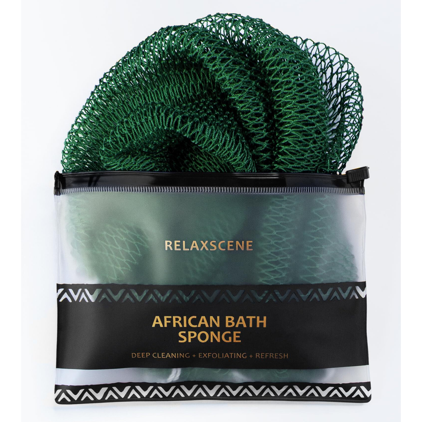 African Net Sponge Authentic - Real African Exfoliating Sponge With Knots - African Net Washcloths For Body Scrubber Exfoliator - Back Scrub For Shower