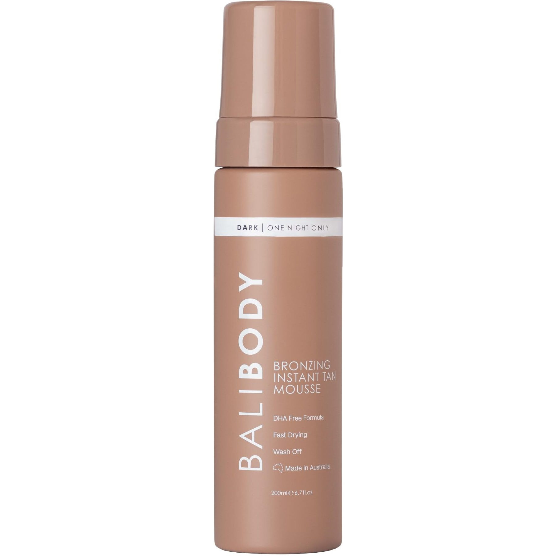 Bali Body Instant Tan Mousse | Dark Self Tanner, Streak-Free With Quick-Dry Tanning | Chocolate-Tinted Sunless Tanner With Natural Looking Fake Tan | 200Ml/6.7Oz