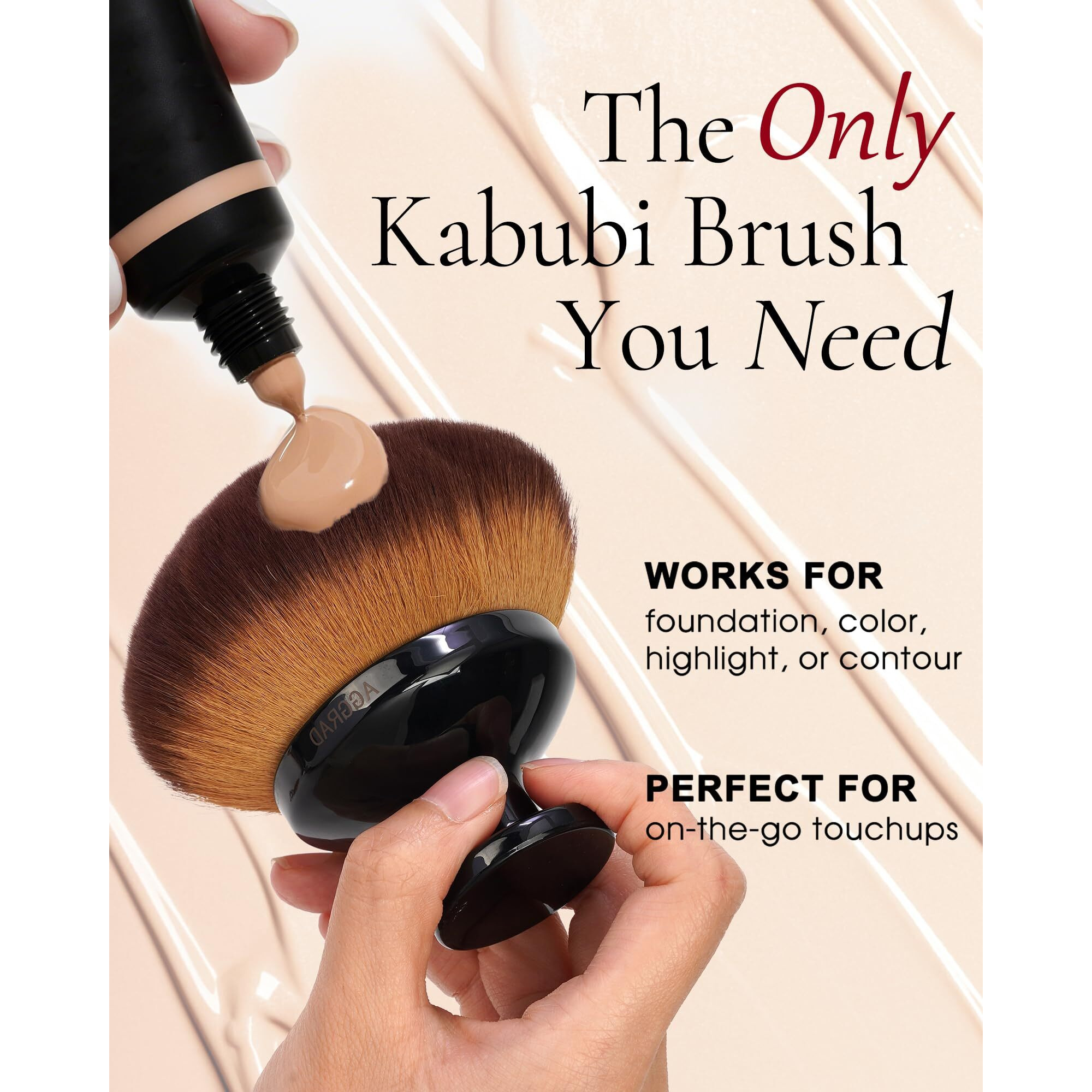 Ultra Large Body Makeup Brush For Self Tanner, Self Tan Back Applicator, Kabuki Brush For Bronzers Blend Self Tanning Applicator, Beauty Supreme Cream Liquid Foundation Brush For Face Leg Makeup