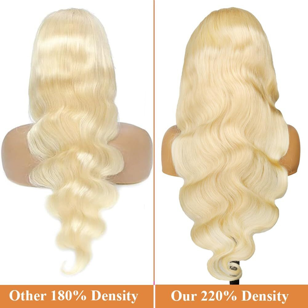 Tuneful 220% Density 613 13X6 Lace Front Wig Human Hair 28 Inch Body Wave Blonde Lace Front Wigs Human Hair Pre Plucked 613 Hd Lace Frontal Wig