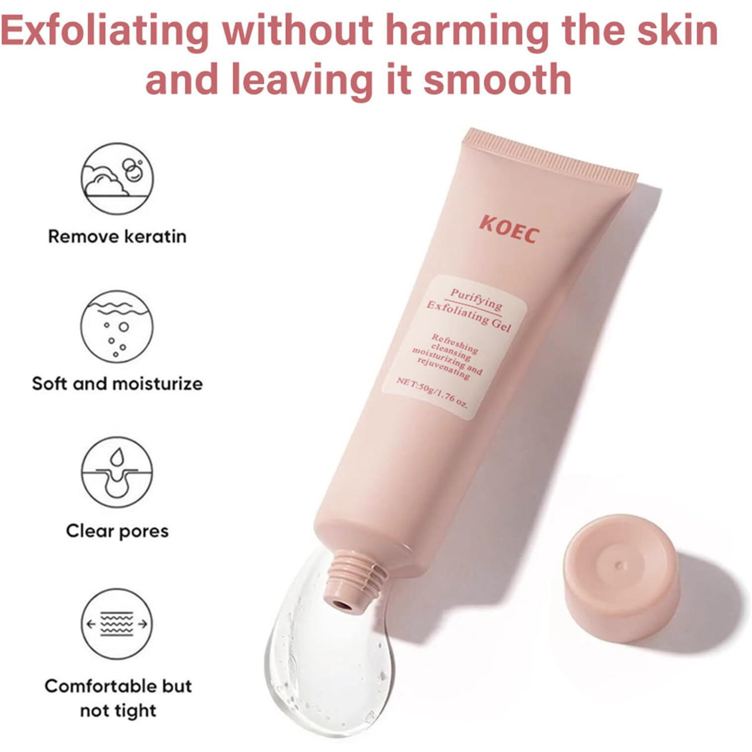 Exfoliating Face Scrub, Purifying Exfoliating Gel, Face Exfoliator, Facial Scrubs, Body & Facial Scrub, Gentle Facial Exfoliator Cleanser For All Skin Types, Cleans Dirt & Oils (3Pcs)