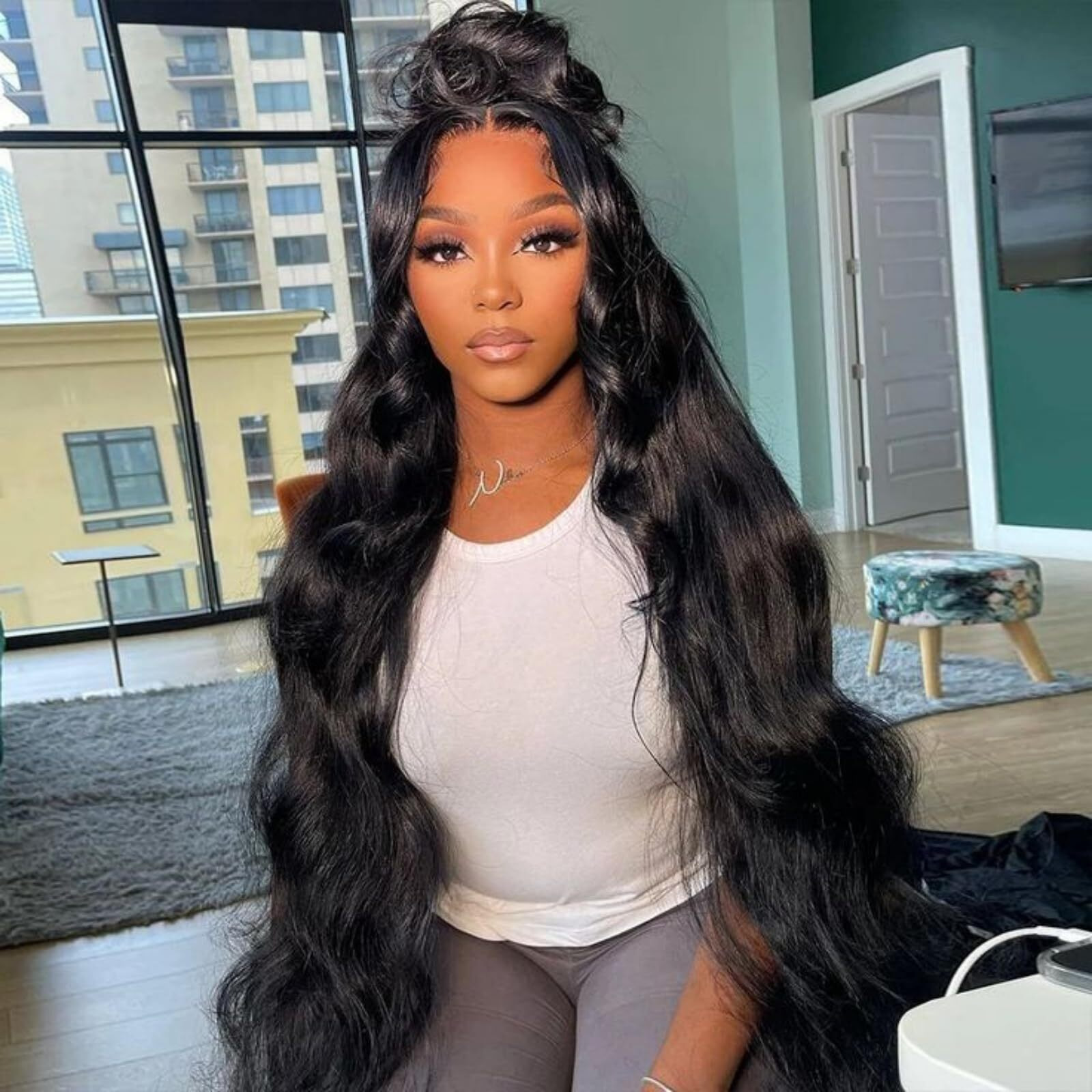 Asteria 360 Lace Front Wigs Human Hair 200% Density Glueless Body Wave Human Hair Wig Pre Plucked Pre Cut For Black Women Full Lace 360 Lace Wig With Draw String 16 Inch
