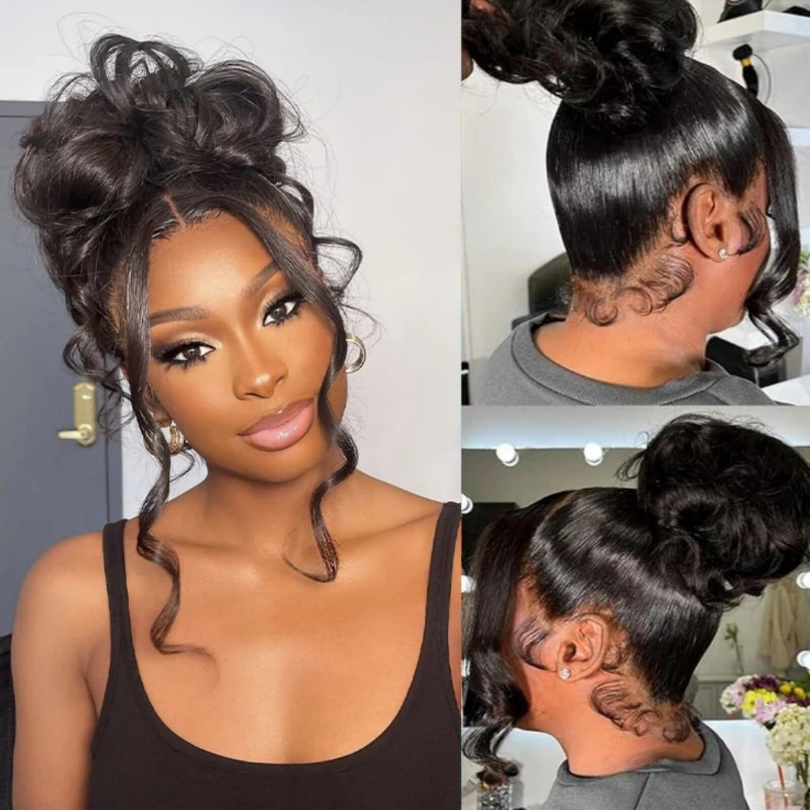 Asteria 360 Lace Front Wigs Human Hair 200% Density Glueless Body Wave Human Hair Wig Pre Plucked Pre Cut For Black Women Full Lace 360 Lace Wig With Draw String 16 Inch