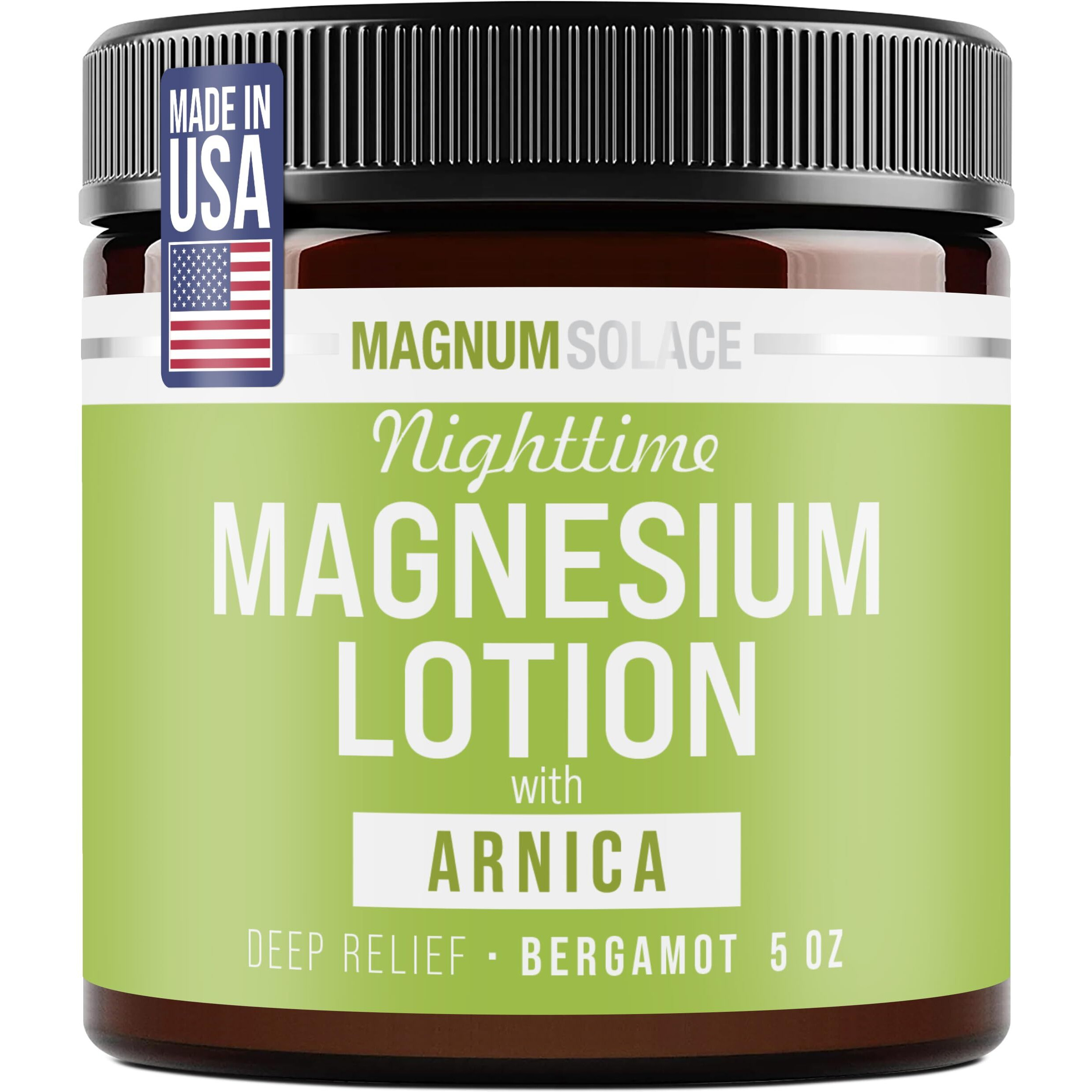 Nighttime Magnesium Lotion With Arnica - Soothing Relief & Relaxation, Highly Concentrated Magnesium For Muscles & Joints - Apply To Legs Or Feet Before Bed - Skin-Friendly