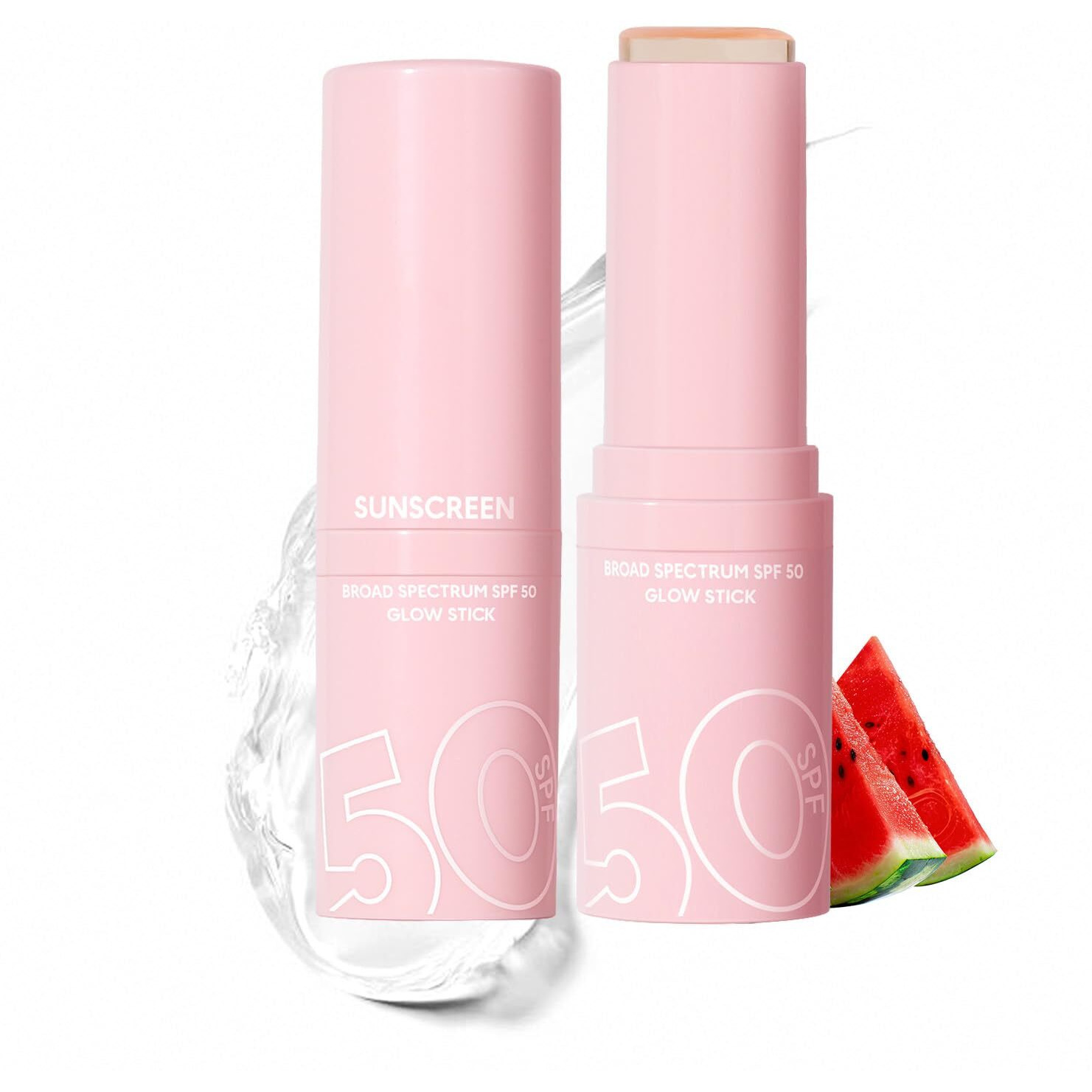 Dageda Watermelon Sunstick, Sunscreen Stick Spf 50, Transparent Lightweight Texture, Sweat And Water Resistant Roll On Sunscreen For Face And Body