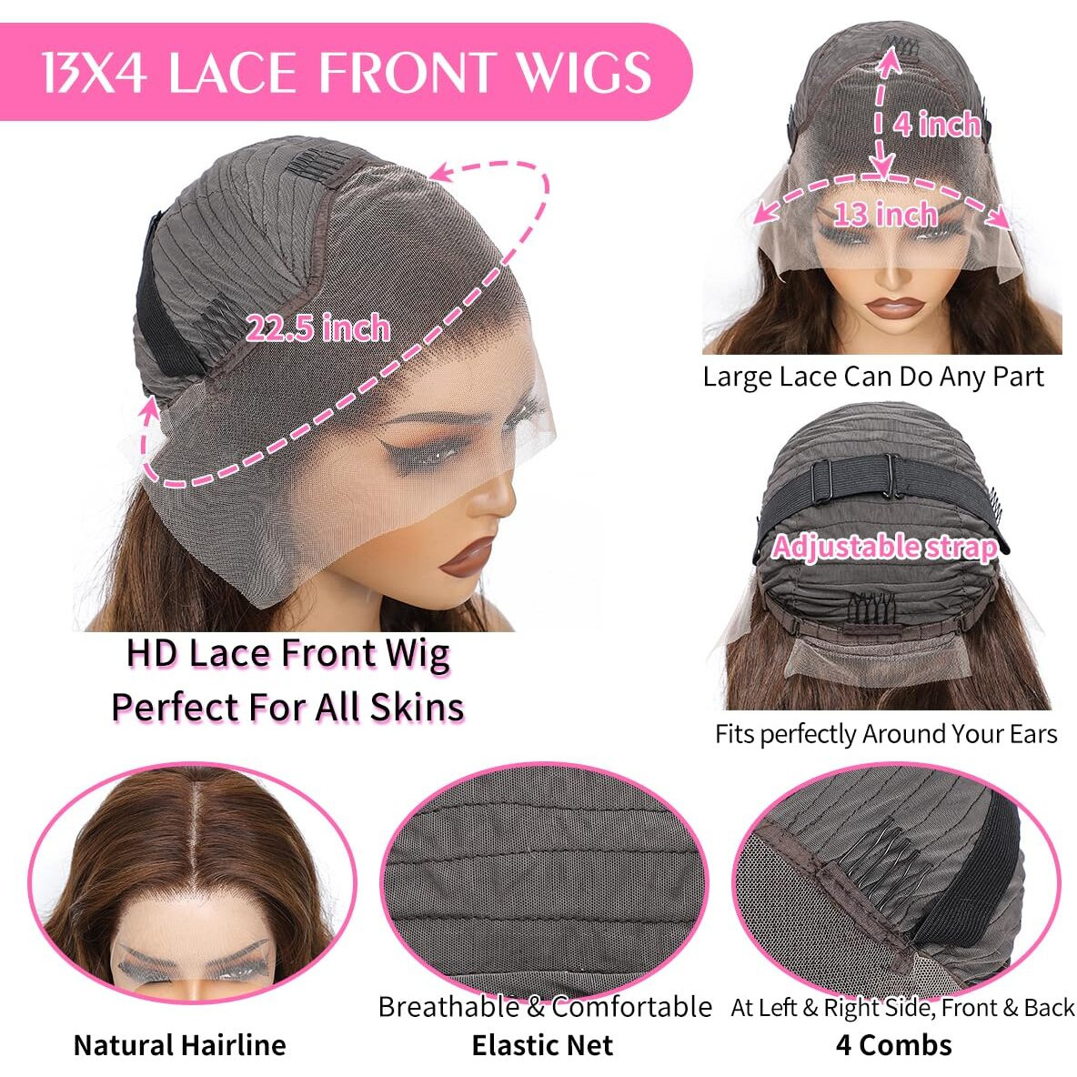 Auabeauty 24 Inch Chocolate Brown Lace Front Wig Human Hair 250 Density 13X4 Hd Body Wave Lace Front Wigs Human Hair Pre Plucked Colored Frontal Wigs Human Hair Brown Wigs Human Hair Wig For Women