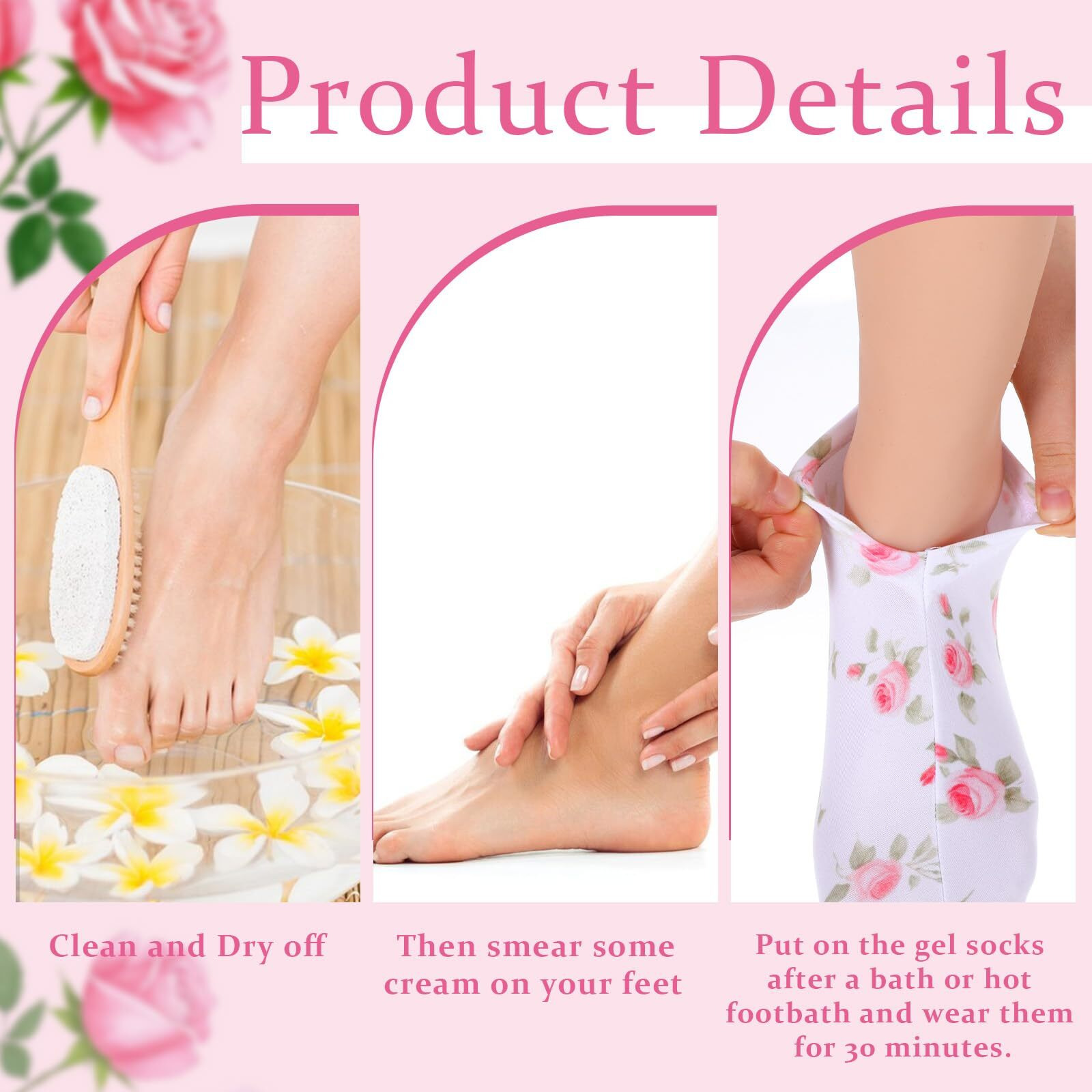 Moisturizing Socks Women, 5 Pairs Overnight Spa Socks For Dry Feet Cosmetic Moisturizing Socks Lotion Sleep Socks Dry Feet Healing Socks Foot Moisturizing Socks For Women Girls Men Dry Cracked Feet