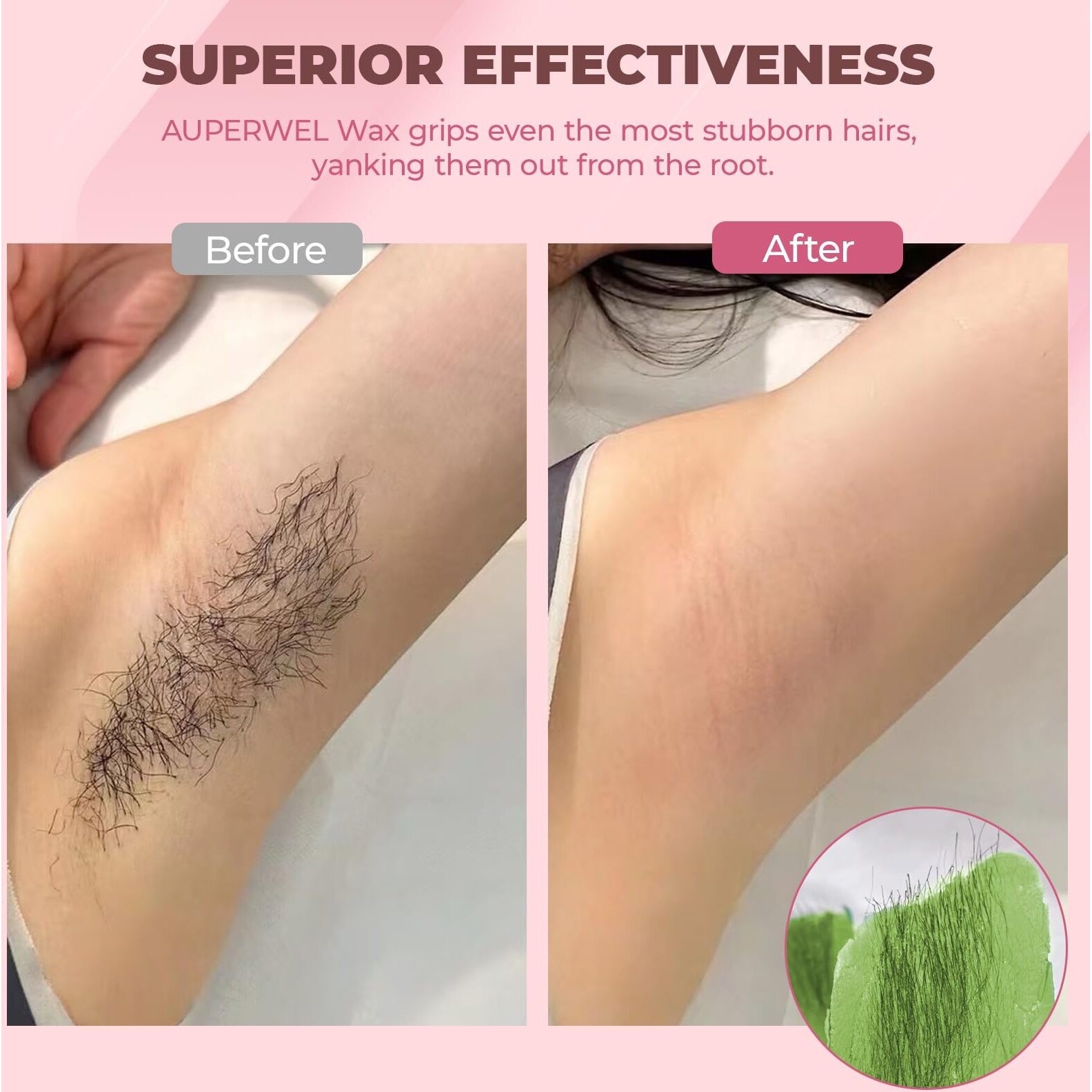 2.5Lb/40Oz Hard Wax Beans For Sensitive Skin - Large Bulk Refill For Waxing Brazilian, Bikini, Underarms, Face, Body With 20 Sticks (Aloe)