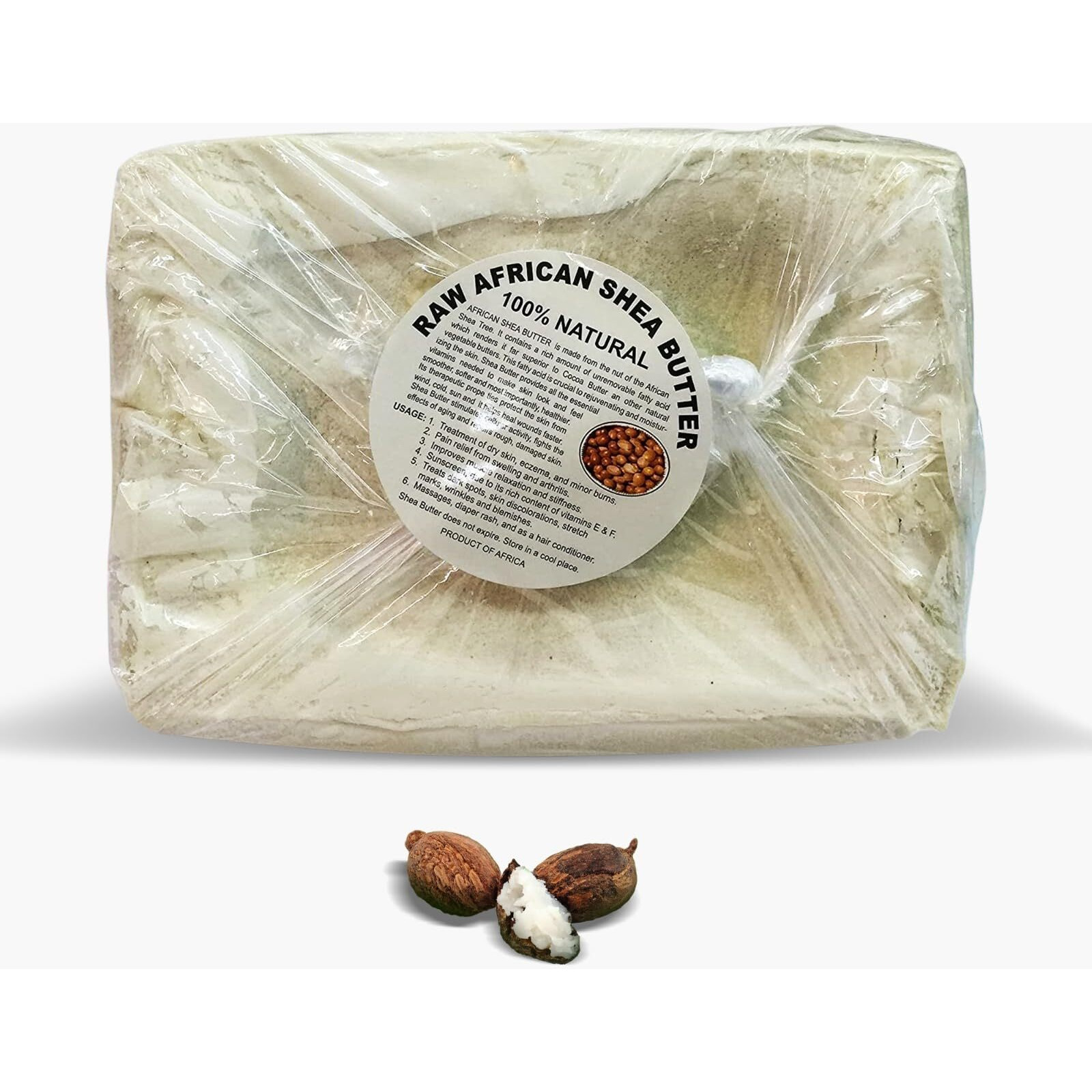 Herboganic Pure Raw African Shea Butter, Organic White Ivory Premium 100% Natural Unrefined Ghana Skin Beauty Care Face Body Hair Scalp Non Gmo (5 Lb) (Shea Butter 5 Lb)