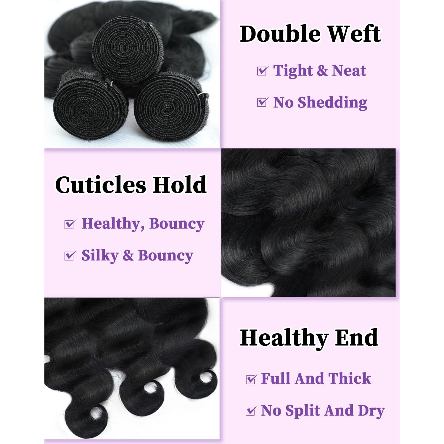Human Hair Bundles 18 20 22 Inch 3 Bundles Human Hair Body Wave 12A Real 100% Raw Unprocessed Brazilian Virgin Sew In Quick Weave Natural Black Deals Thick Hair Extensions