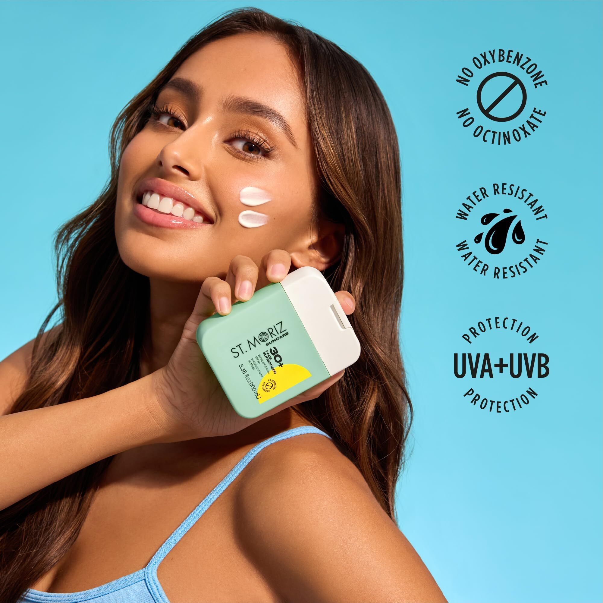 St Moriz Suncare Spf - Sunscreen - Broad Spectrum Protection Water Resistant Sunscreen Moisturizing Lotion + Vitamin E - Oxybenzone & Octinoxate Free - Vegan - Face, 30, Sun Protection Factor (Spf)