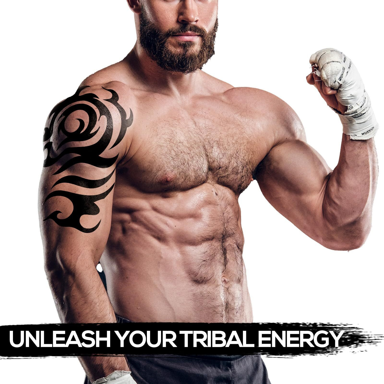 2 Sheets Large Temporary Tattoo Stickers For Men And Women Waterproof Fake Body Art Tattoos With Totem Design For Arm Chest Back