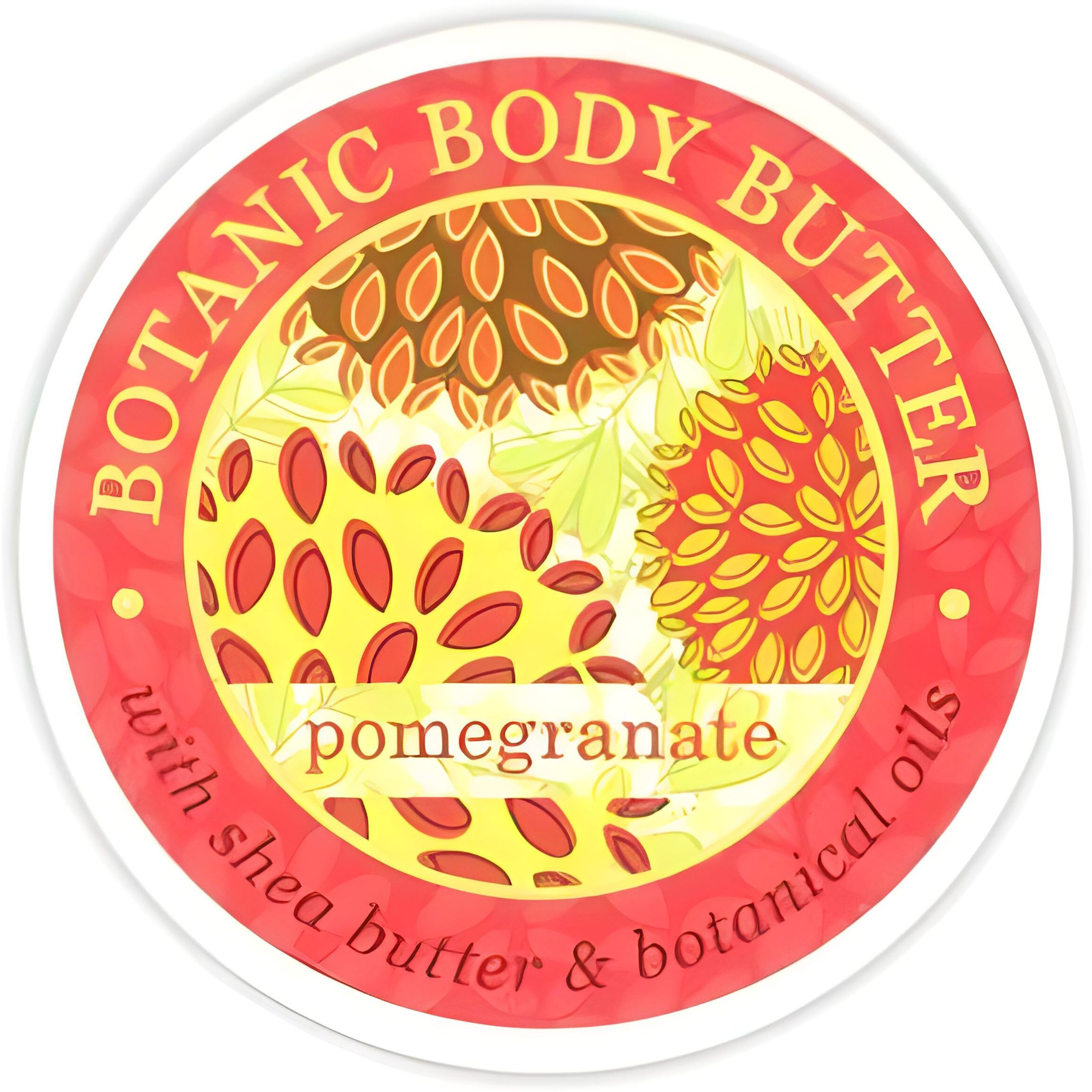 Greenwich Bay Trading Co. Scented Botanic Body Butter - Luxurious Hydration With Shea & Cocoa Butter, Enriched With Vitamin E - 8 Ounce Tub (8 Oz., Pomegranate)
