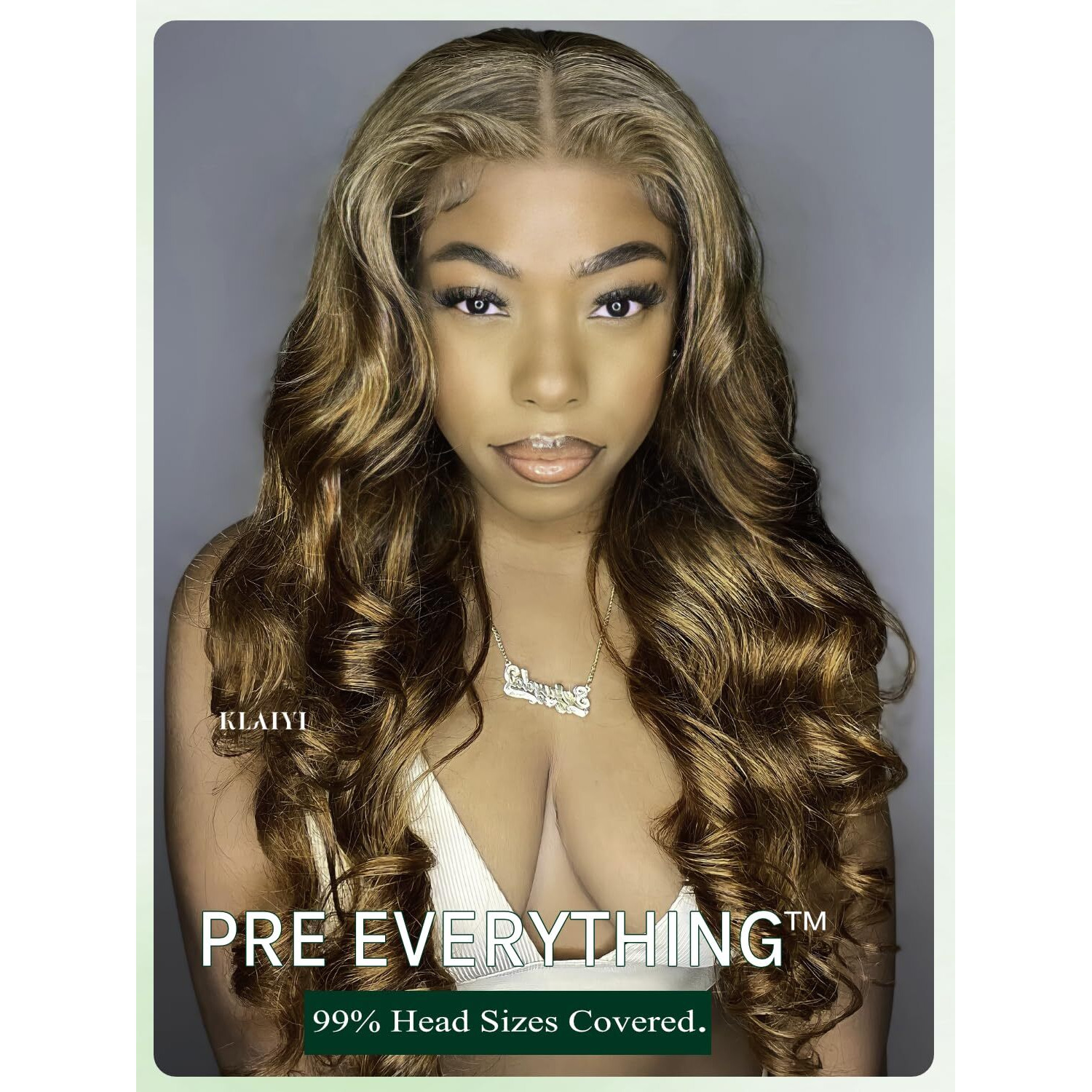 Klaiyi Wear And Go Glueless Wig Bye Bye Knots 13X4 Precut Lace Front Wigs Human Hair Ombre Highlight Blonde Body Wave Wig Pre Bleached Pre Everything Pre Plucked With Baby Hair 3S Ready To Wear 22Inch