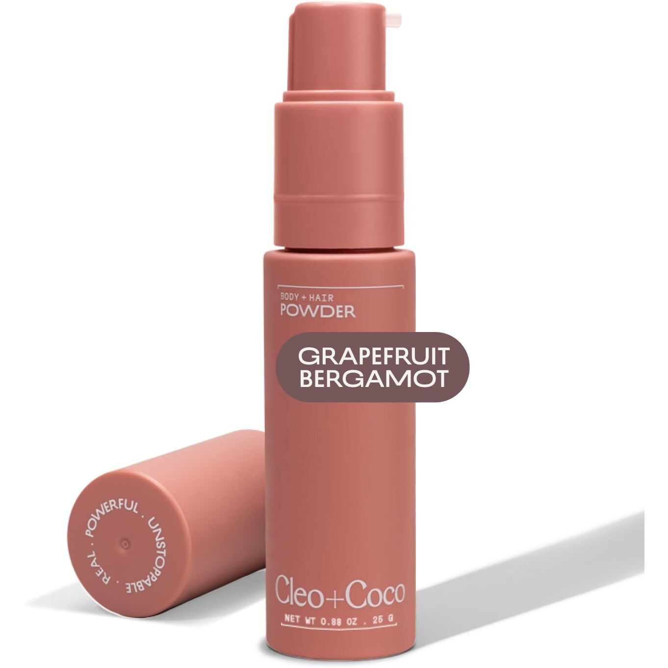 Cleo+Coco - Natural Dry Shampoo Powder - For Body & Hair - For Women - Absorb Odor & Sweat - Essential Oils & Arrowroot Powder - Free Of Talc & Parabens - Pcr - Made In Usa - Grapefruit Bergamot 2.2Oz