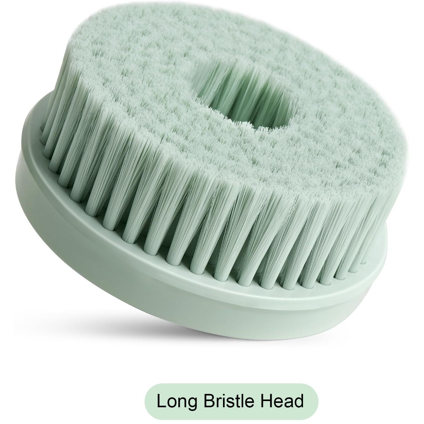 Oh,Xiyu. Electric Body Brush Bath Brush Head - Long Bristle Head, Pale Cypress Green, Only Suitable For Oh,Xiyu. Xy1 Electric Bath Brush
