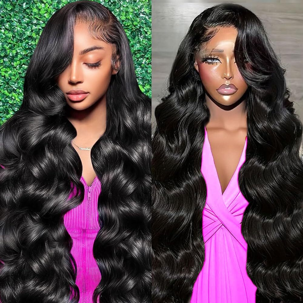 Tegase Body Wave Lace Front Wigs Human Hair Pre Plucked 200% Density Human Hair Lace Front Wigs 13X6 Lace Frontal Wigs Human Hair For Women Natural Color Real Wig 26 Inch