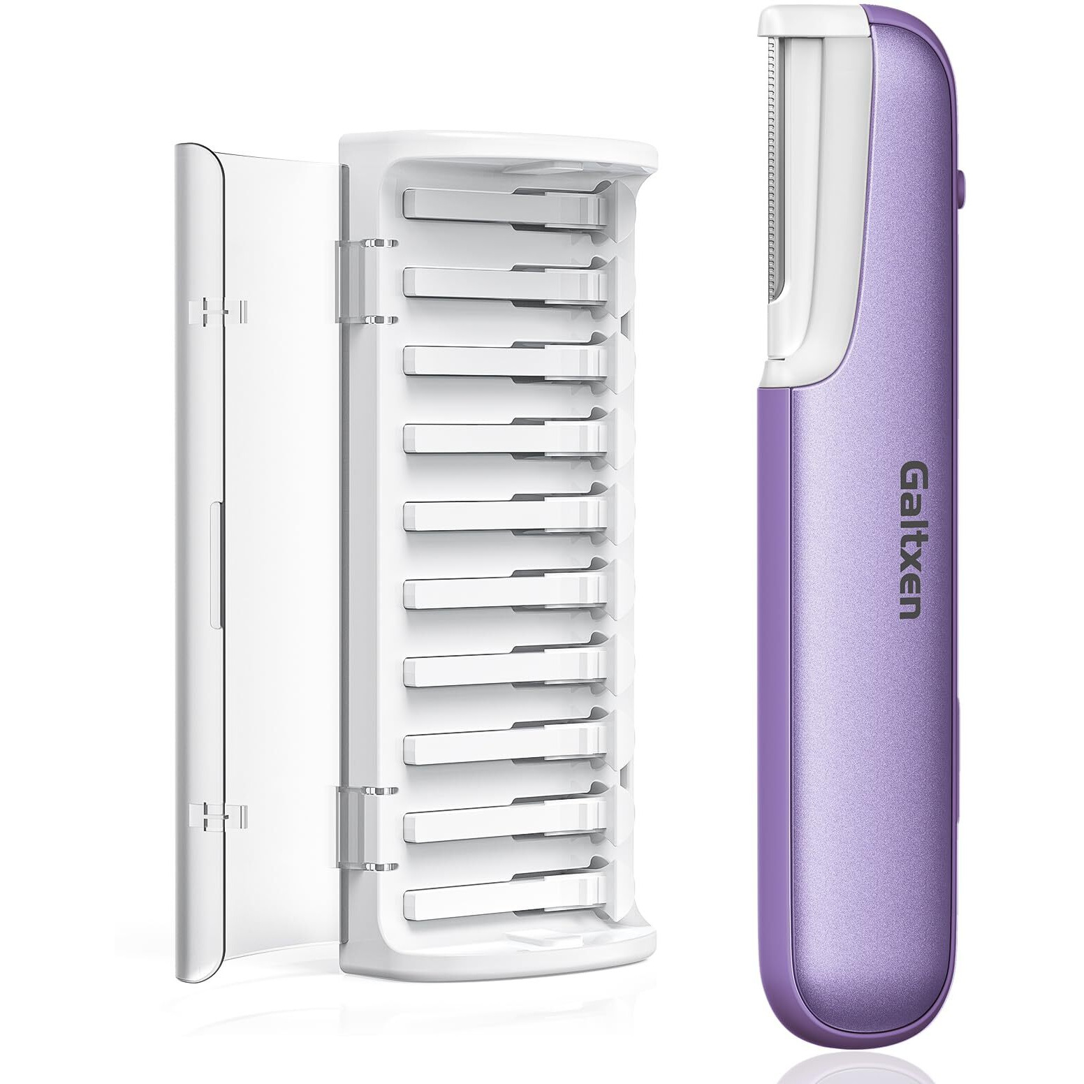 Dermaplaning Tool For Women - Facial Exfoliation & Peach Fuzz Hair Removal With Rechargeable Sonic Edge Technology, 10 Refill Blades