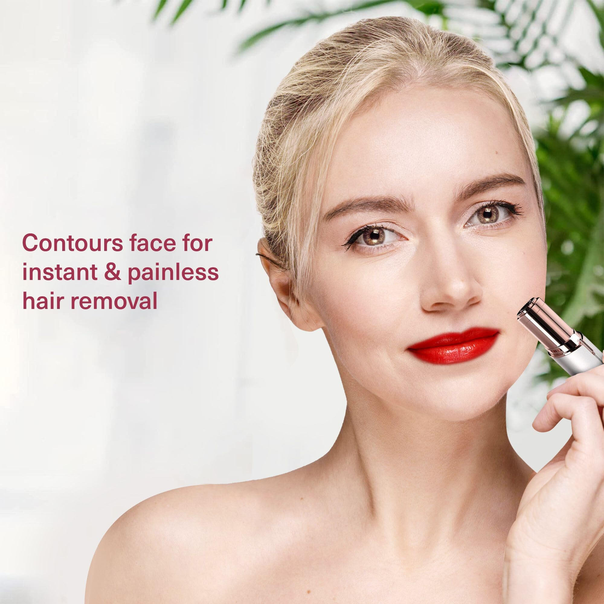 Facial Hair Removal For Women | Electric Razor Device Small Mustache Dermaplaning Remover Tools Tweezers Epilator Trimmer Face Dermaplane Shavers Beauty Gadgets Set Accessories By Visofo (Coral)