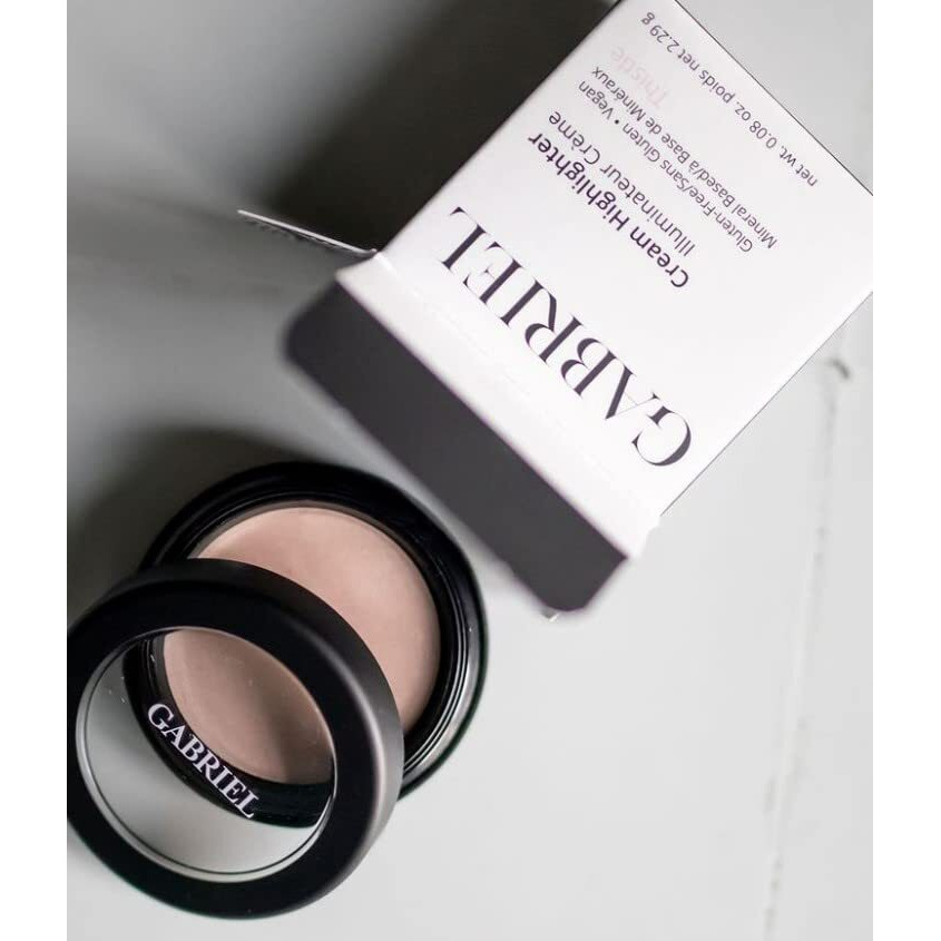 Gabriel Cosmetics Thistle Cream Highlighter, 3-In-1 Smooth Finish For Eyes,Lips, & Cheeks For Sun Kissed Glow. Natural, Paraben Free, Vegan, Gluten-Free, Cruelty-Free, Non Gmo, 0.08 Oz. (Thistle)