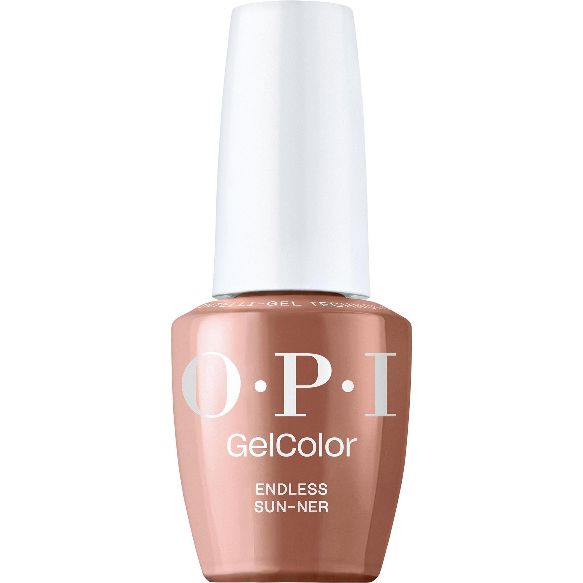 Opi Gelcolor Endless Sun-Ner | Opaque Dark Neutral Crme Uv Cure Gel Nail Polish | Vegan & Hema Free, Long Lasting, High Shine
