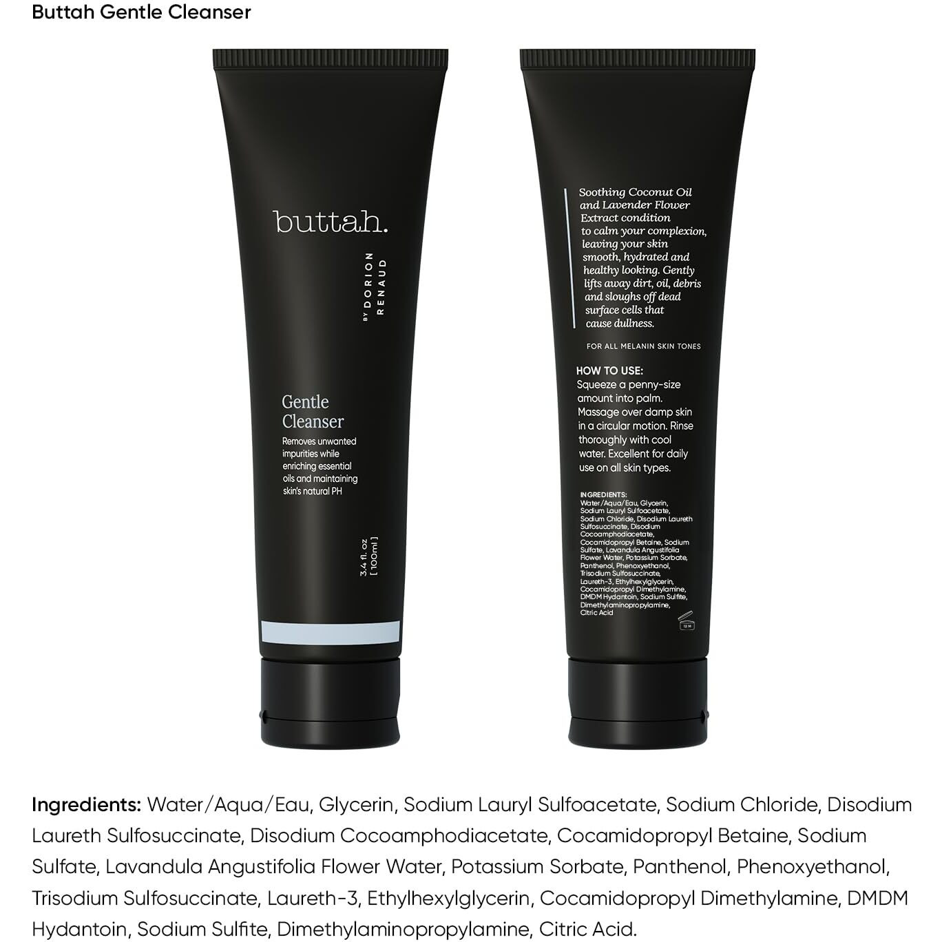 Buttah Skin By Dorion Cleanse + Vibe Brush Kit | Vibe Cleansing Face Brush | Buttah Facial Cleanser 3.4Oz | 2-Speed Sonic Pulsating - Gentle Exfoliation - Water Resistant