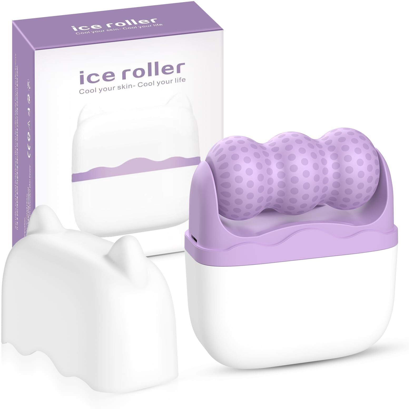 Lmuwecno Ice Roller For Face And Eyes,Multi-Functional Facial Skin Care Tools With 2 In 1 Face Roller,Massager Roller Tools, Self Care Gifts For Men Women
