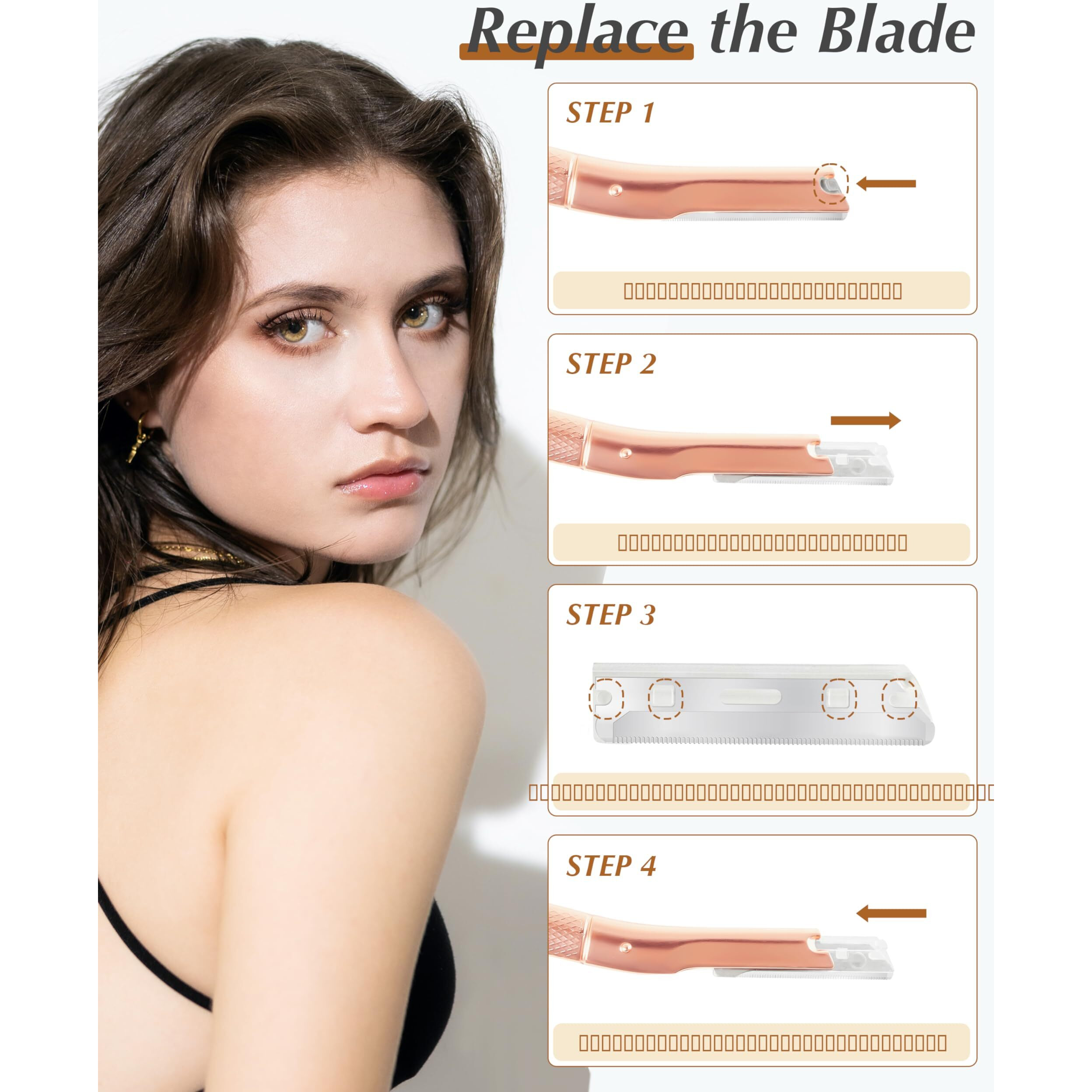 Dermaplan Razor For Face Professional, Facial Razors For Women Face With 40 Blade Refills, Eyebrow Razor For Women And Men