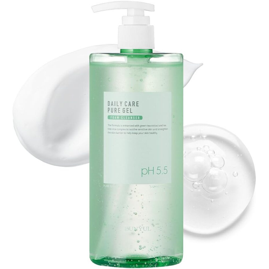 Eunyul Daily Care Pure Gel Foam Cleanser 17.3 Fl. Oz. Ph 5.5 Gel With Pump Type Large Size Face Wash